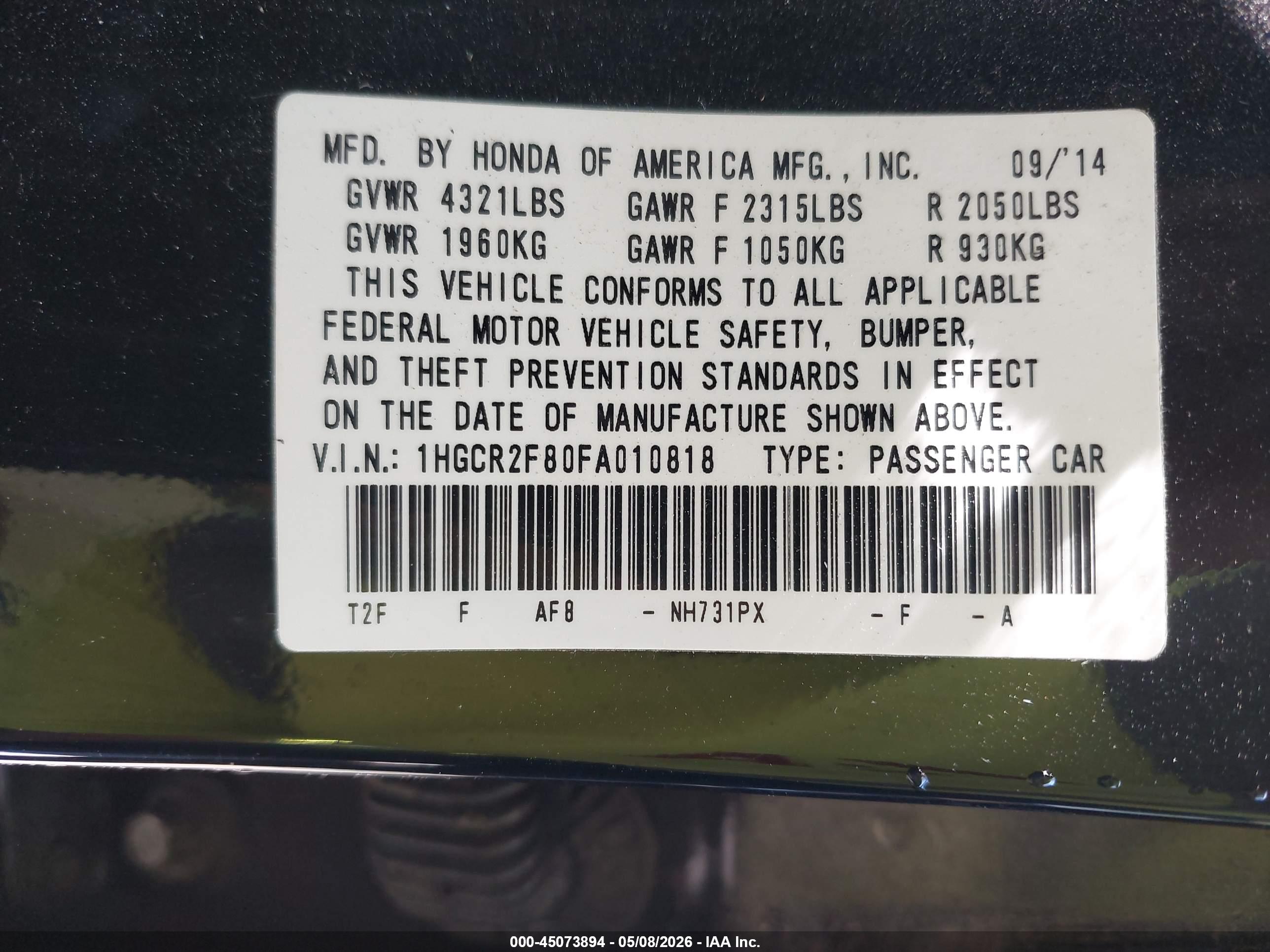 HONDA ACCORD image 9