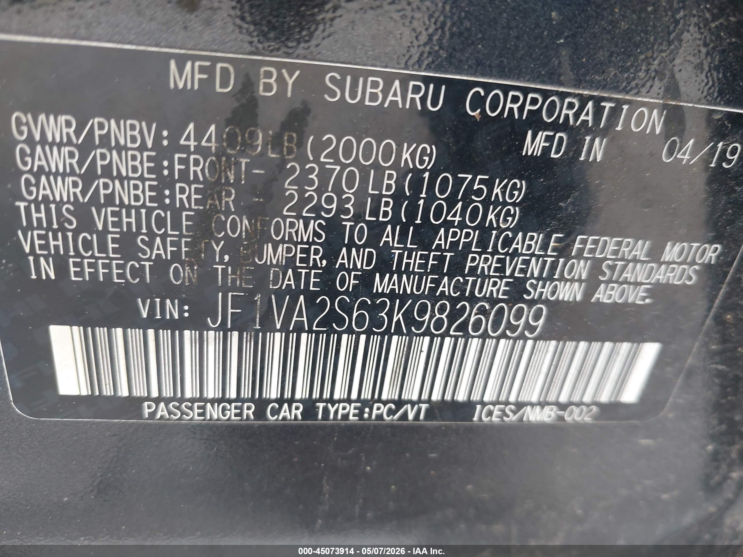 SUBARU WRX image 9