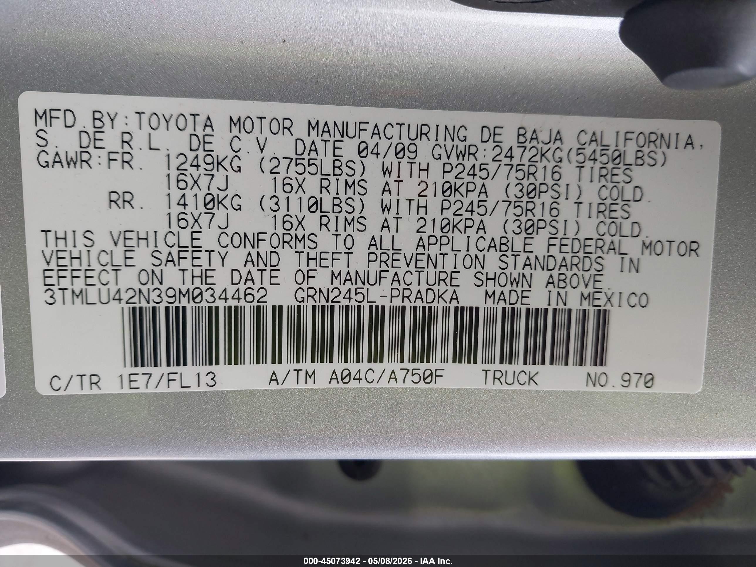 TOYOTA TACOMA image 9