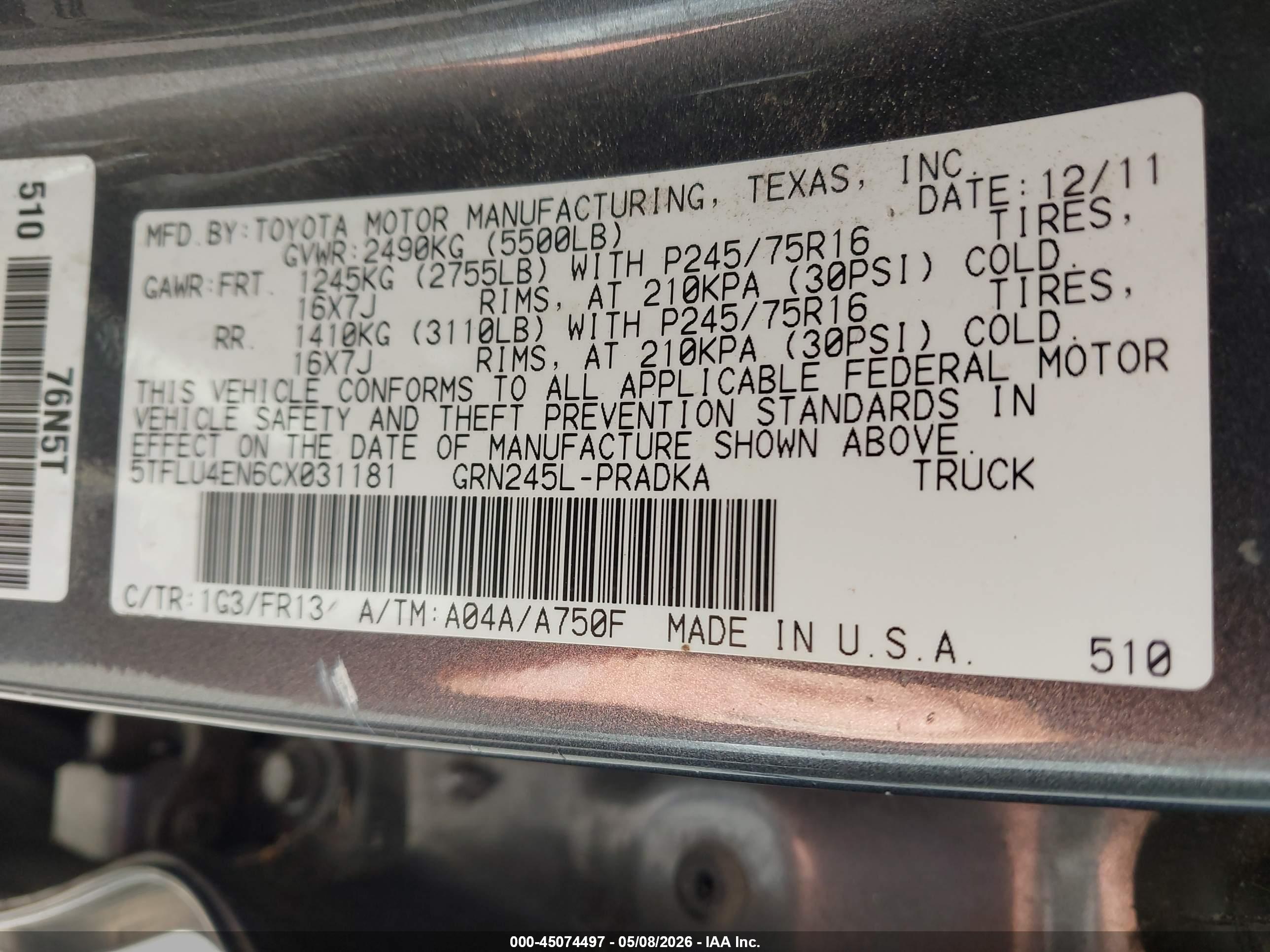 TOYOTA TACOMA image 9