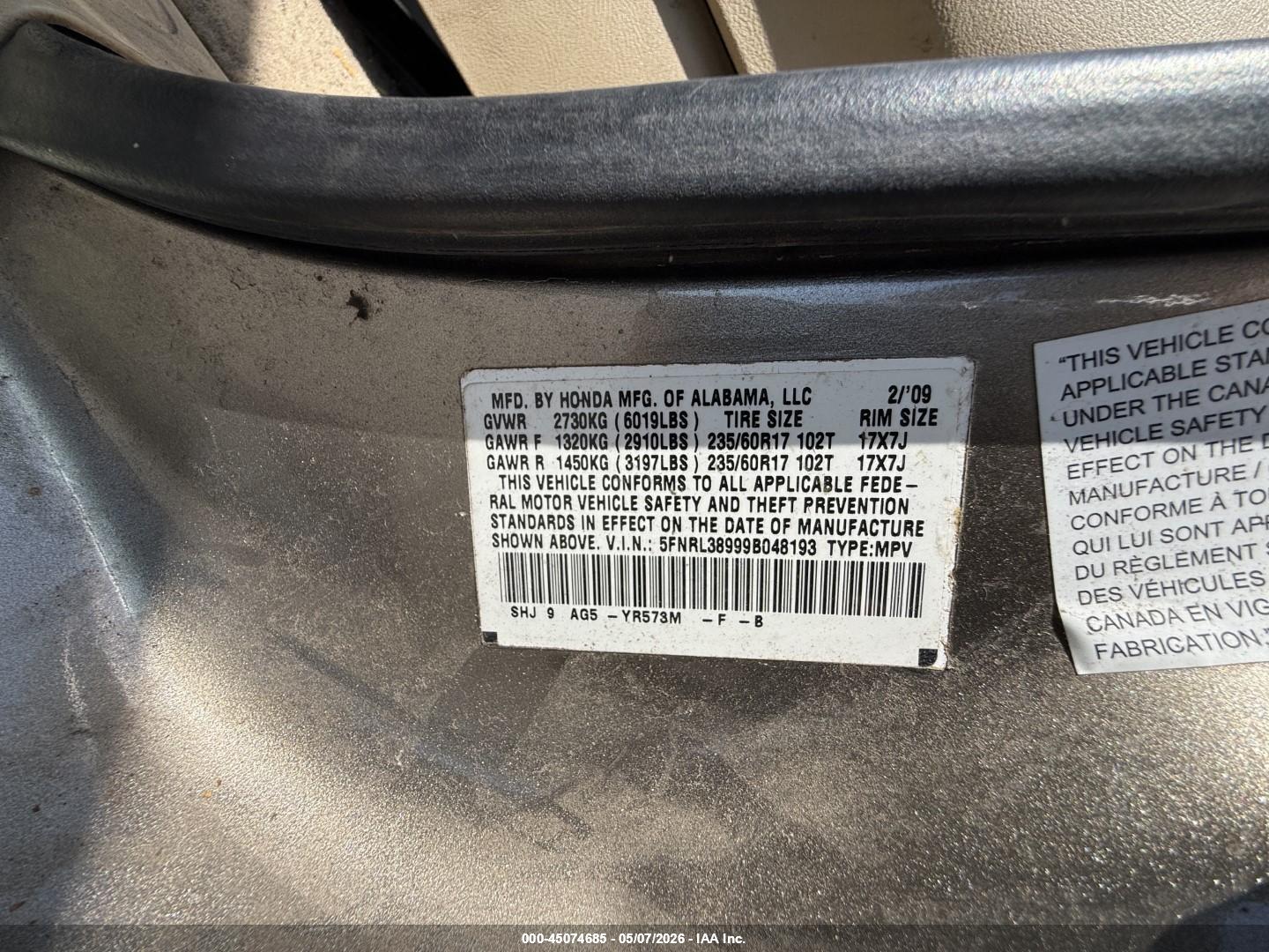 HONDA ODYSSEY image 9