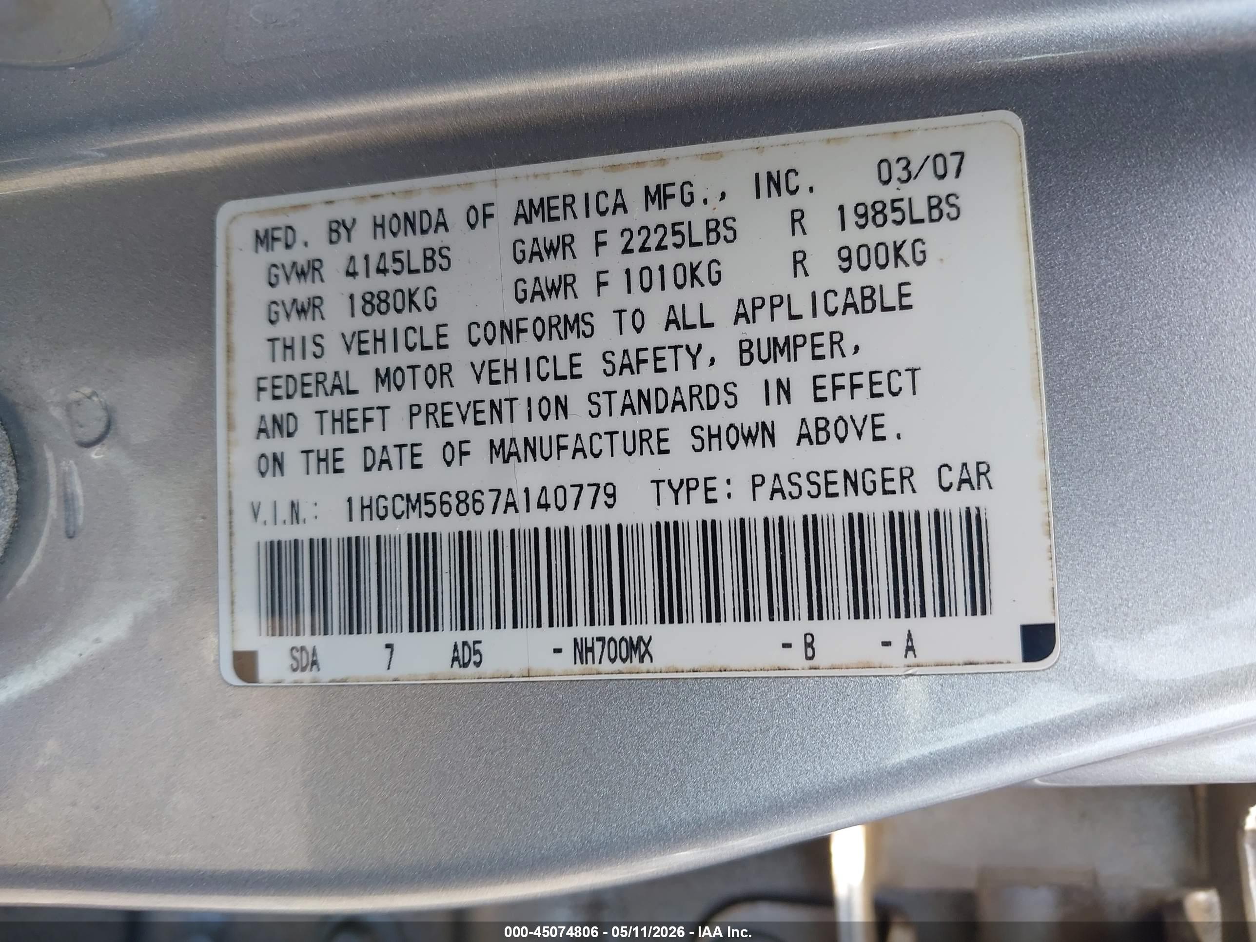 HONDA ACCORD image 9