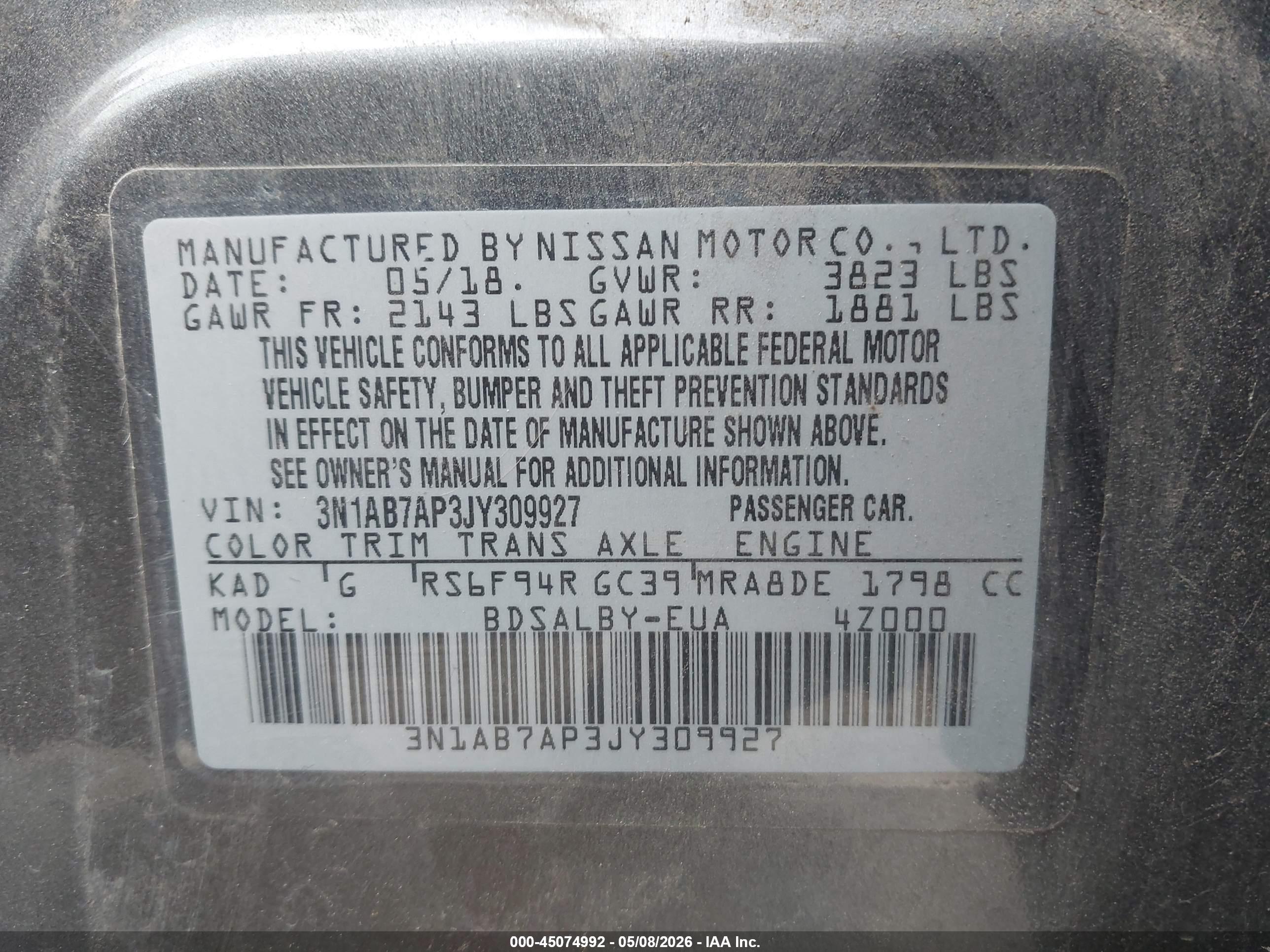 NISSAN SENTRA image 9