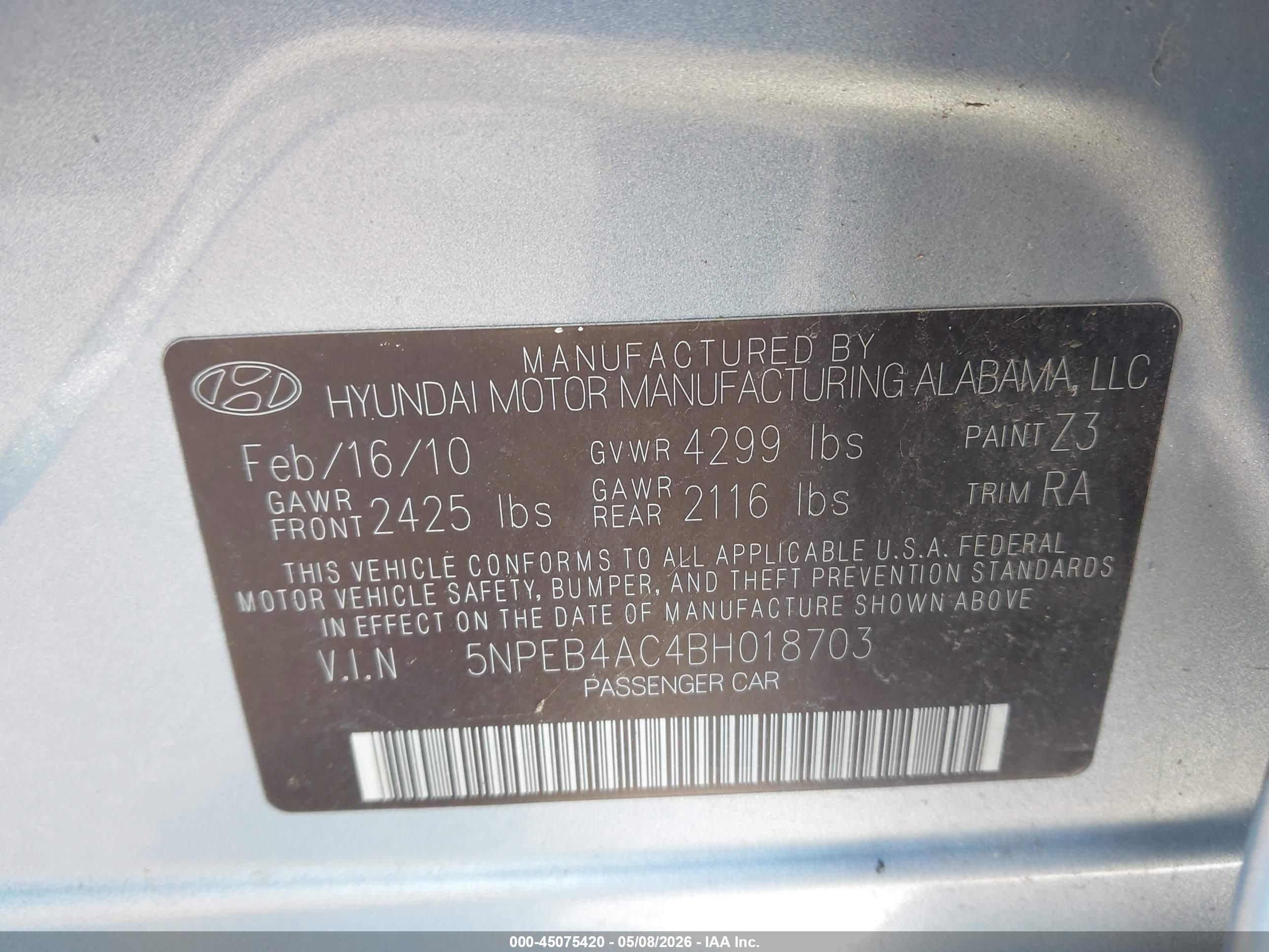 HYUNDAI SONATA image 9