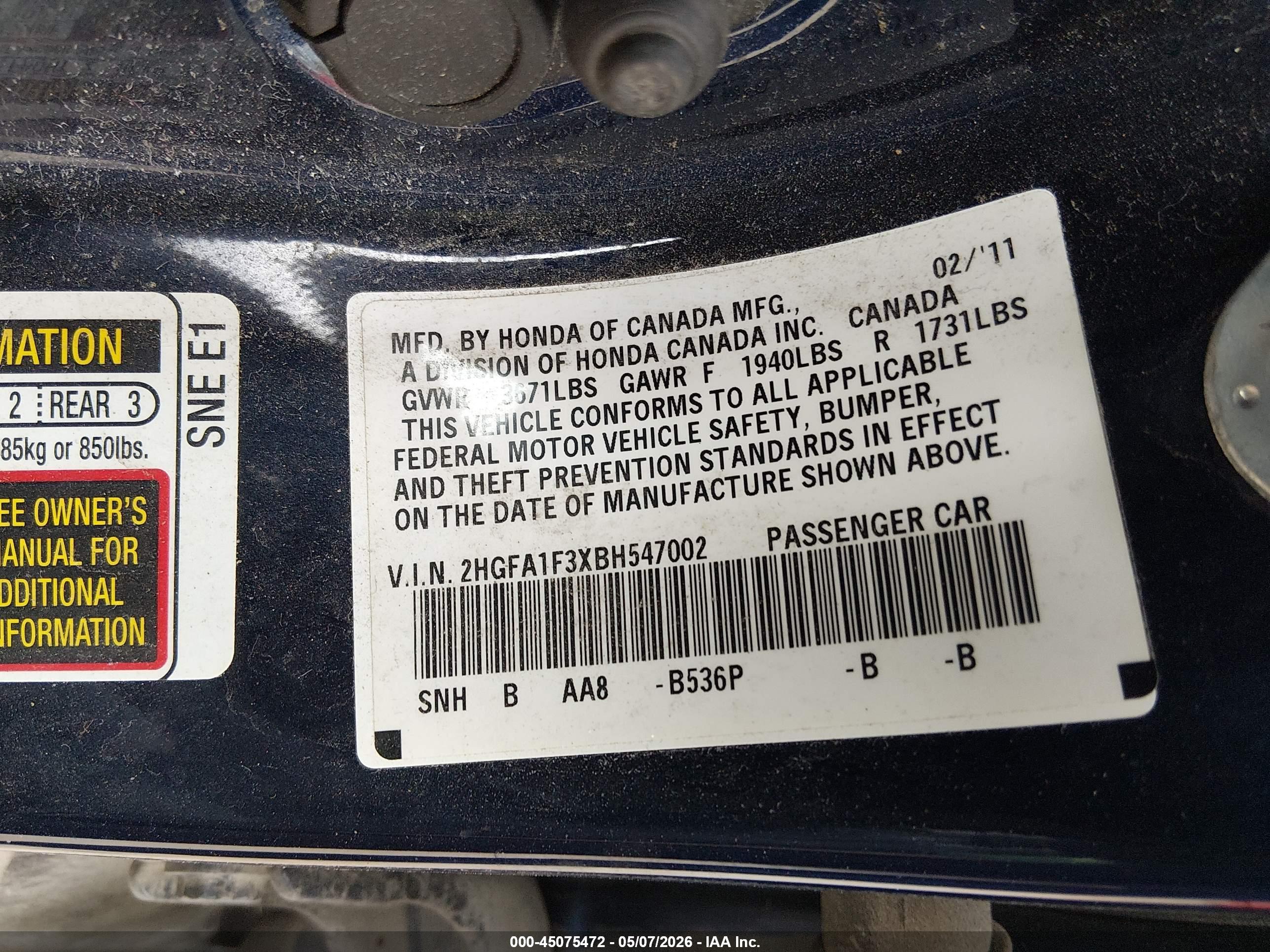 HONDA CIVIC image 9