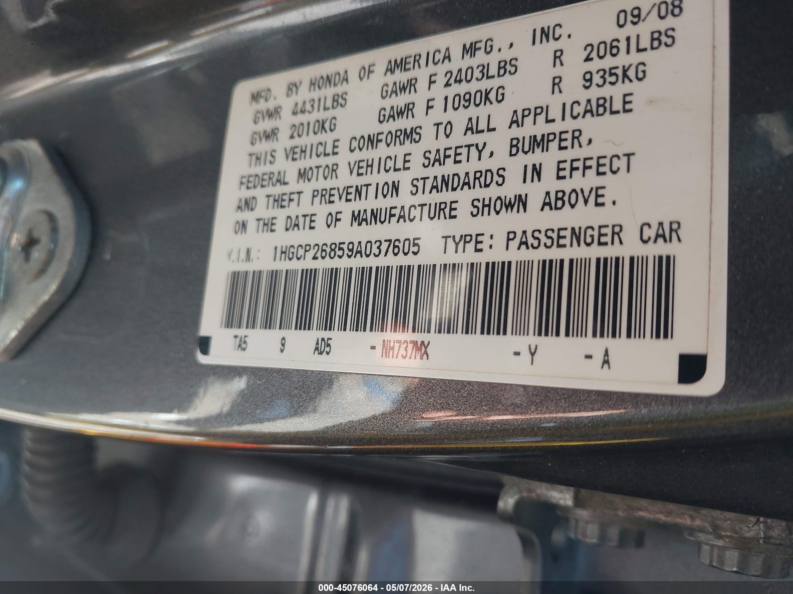 HONDA ACCORD image 9