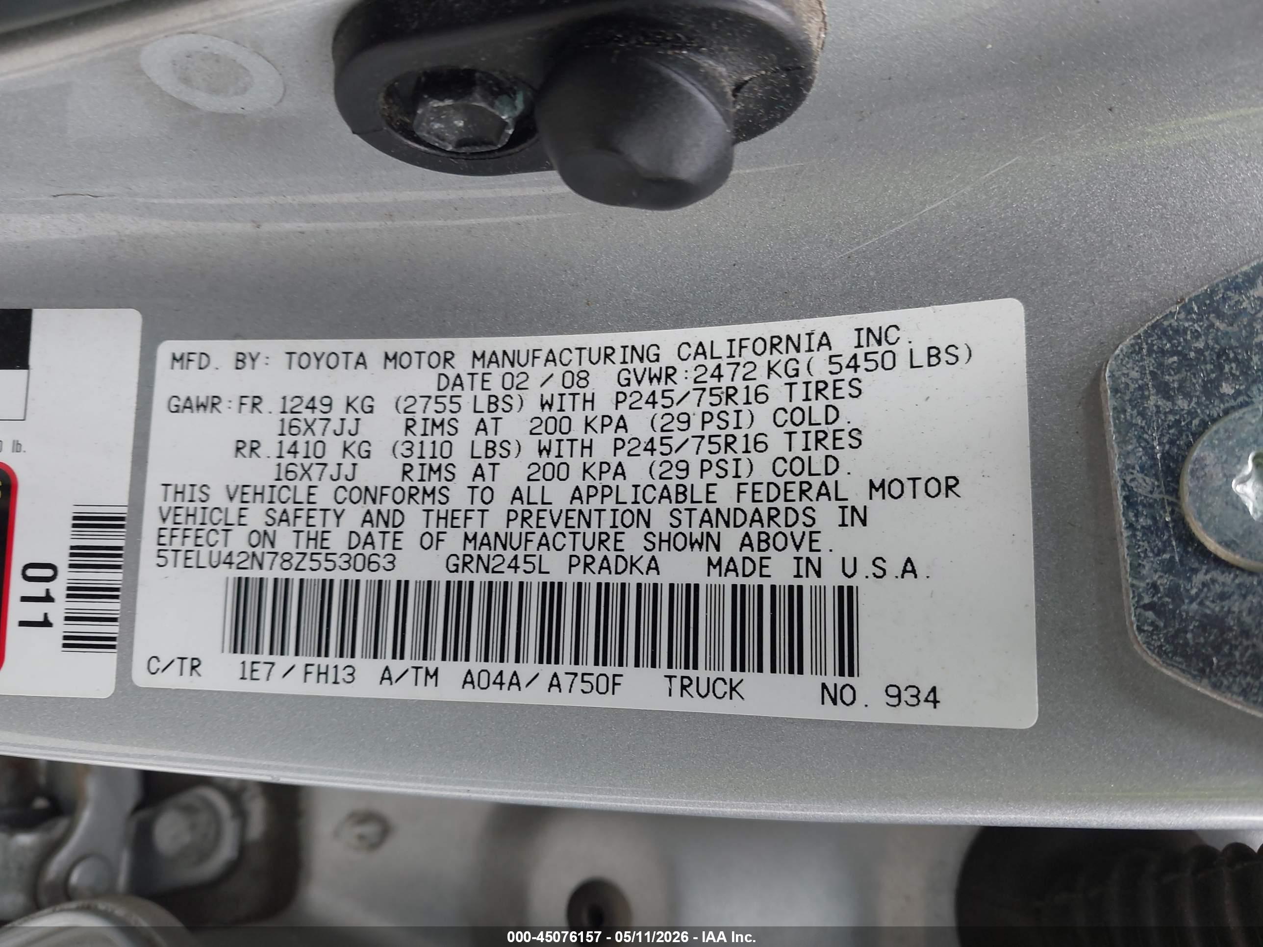 TOYOTA TACOMA image 9