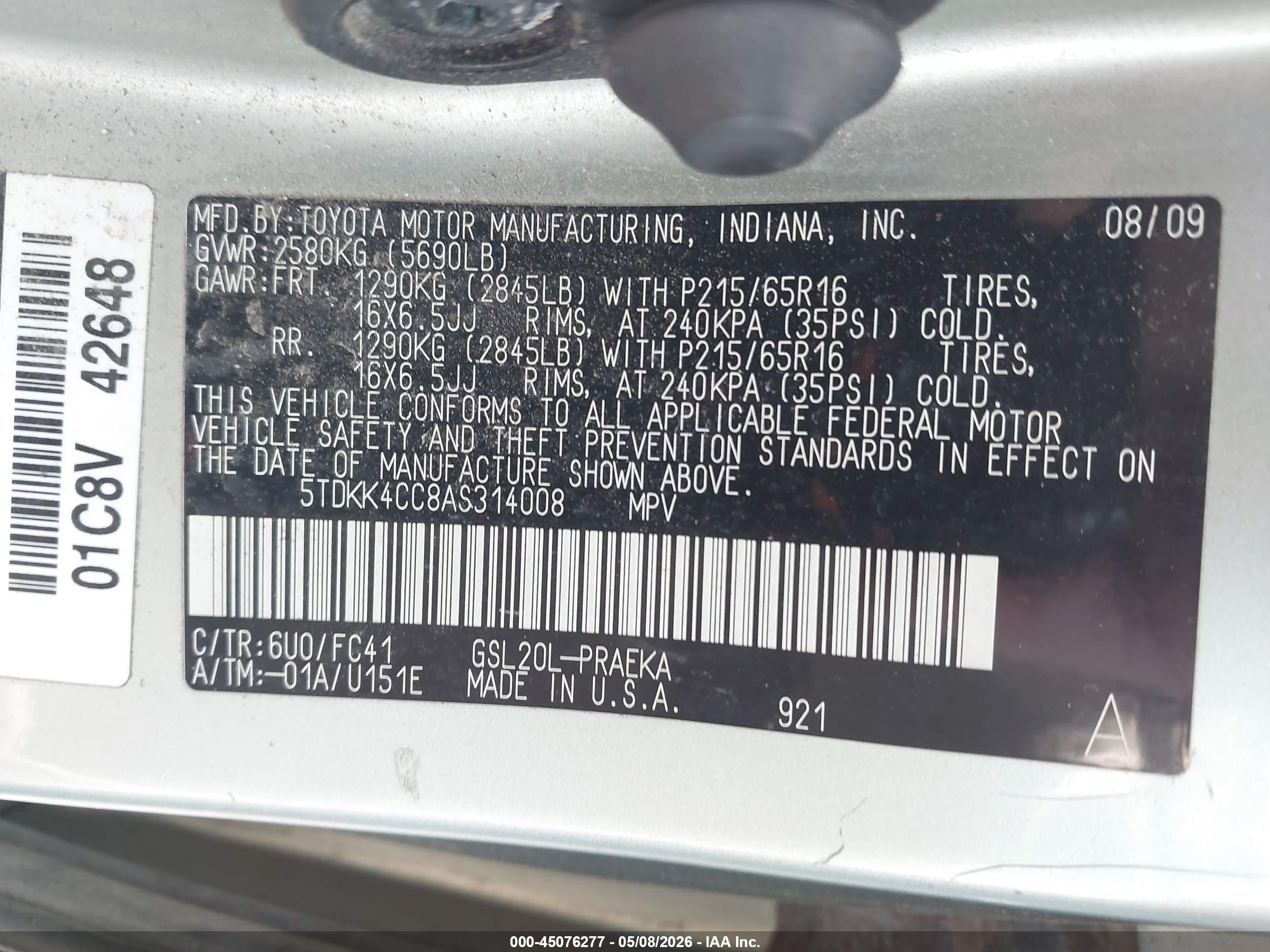 TOYOTA SIENNA image 9