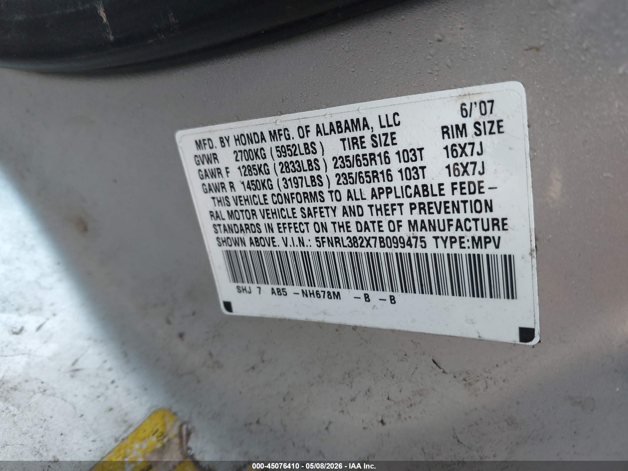 HONDA ODYSSEY image 9