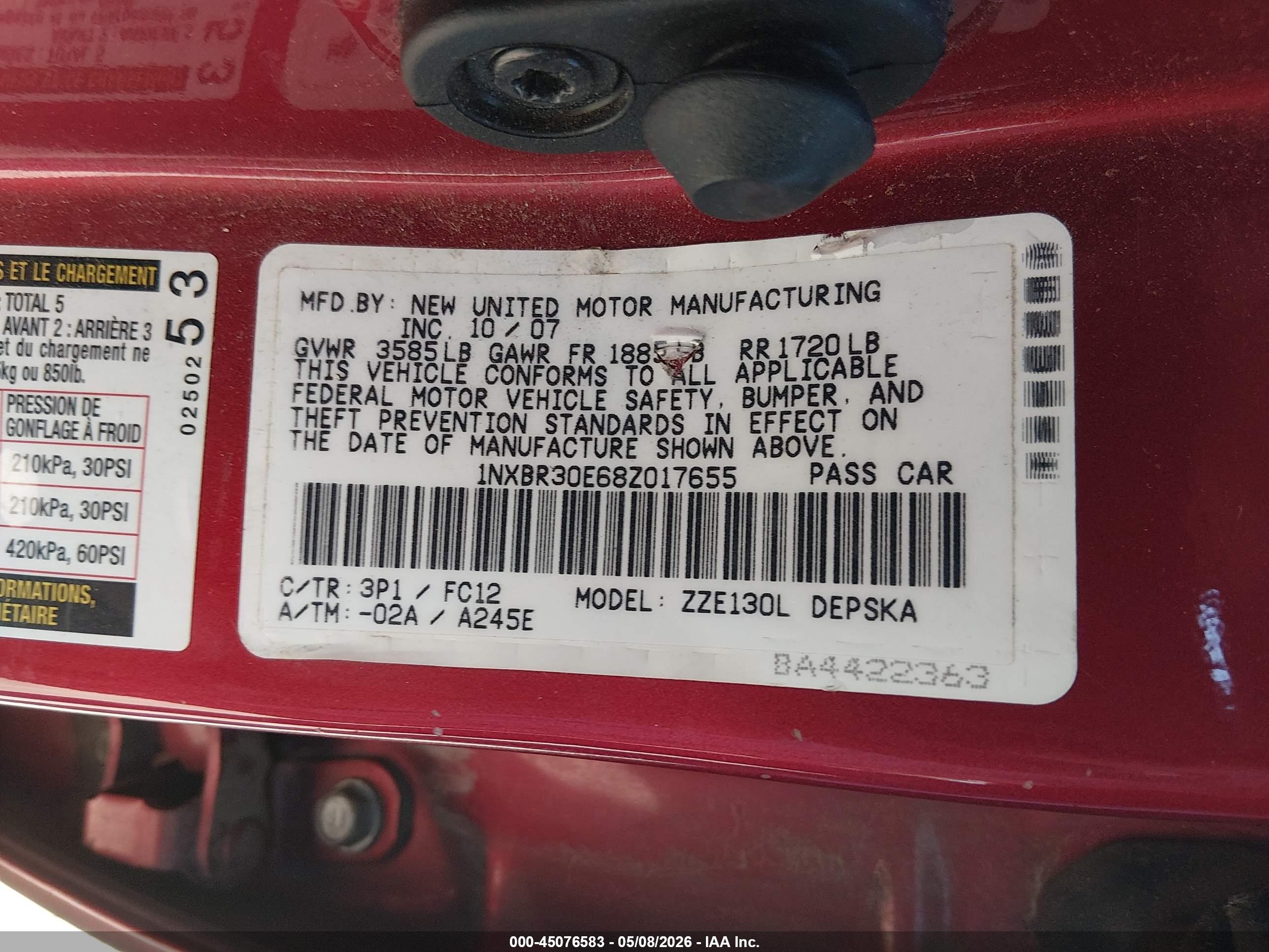 TOYOTA COROLLA image 9