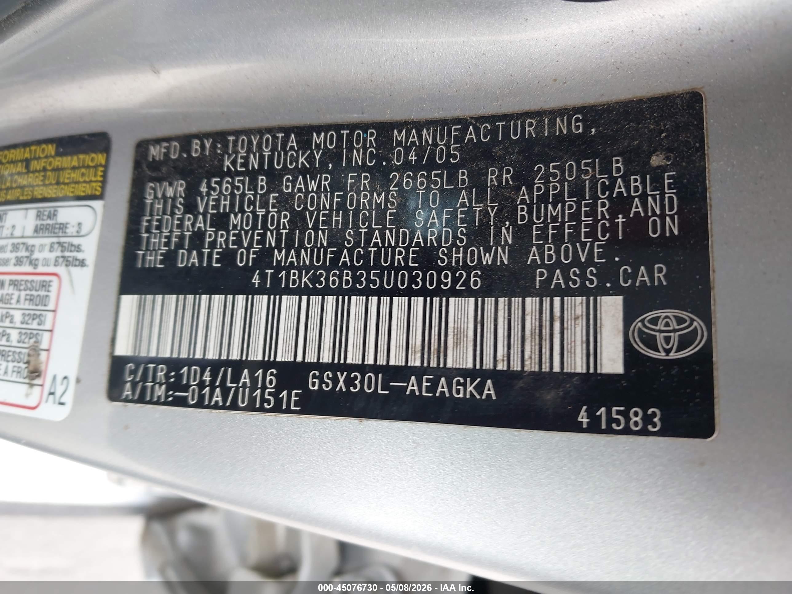 TOYOTA AVALON image 9
