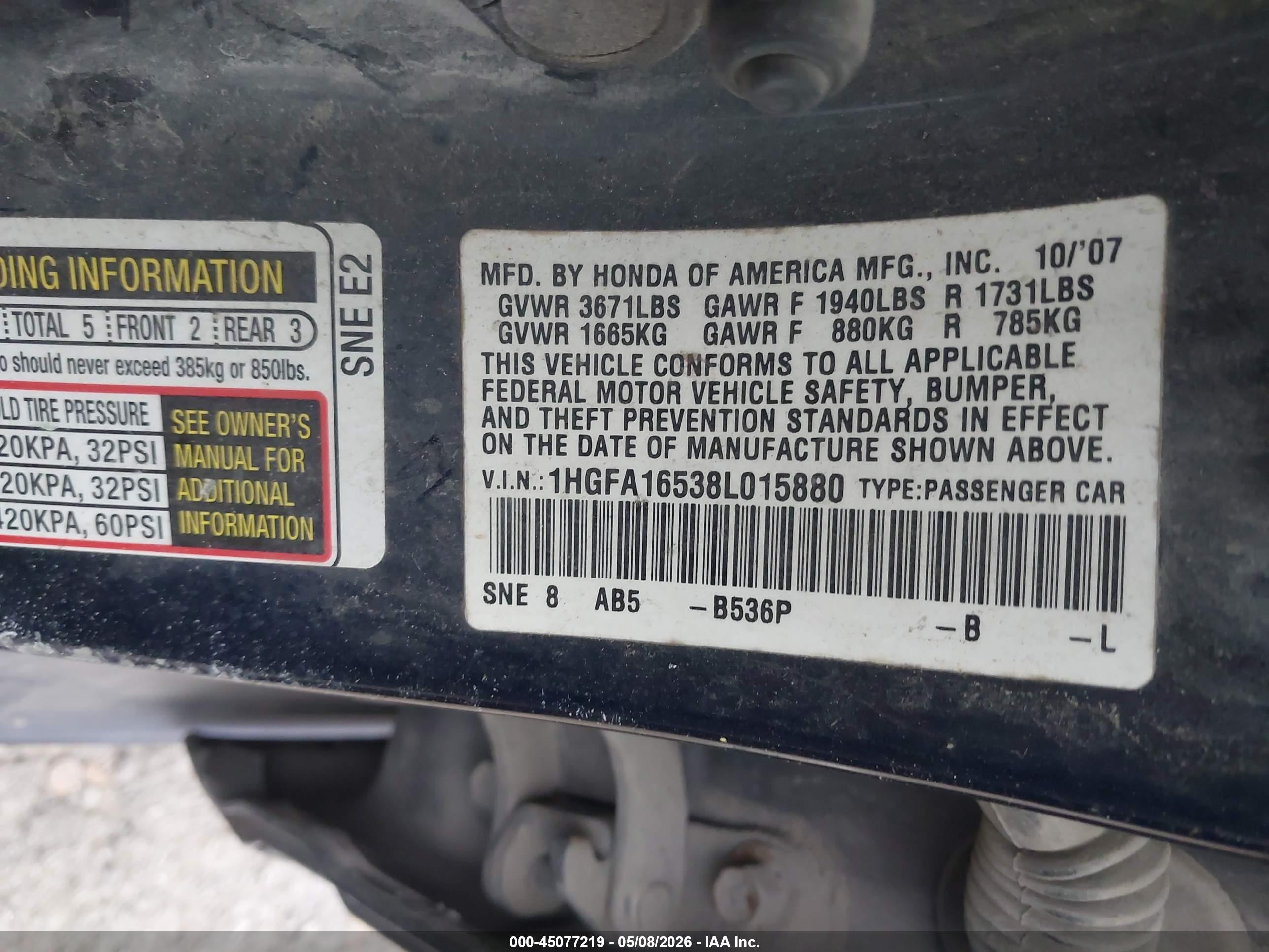HONDA CIVIC image 9