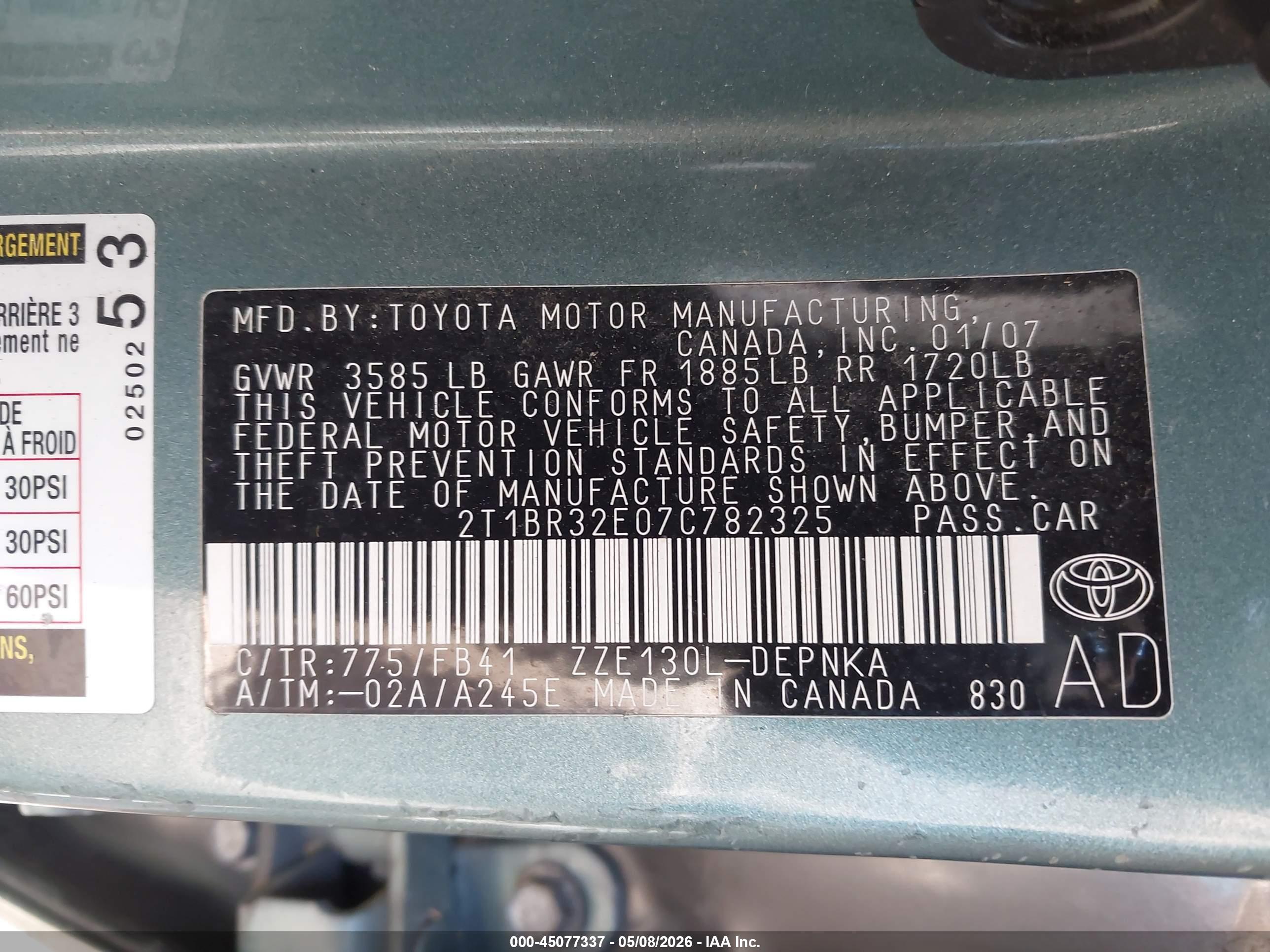 TOYOTA COROLLA image 9