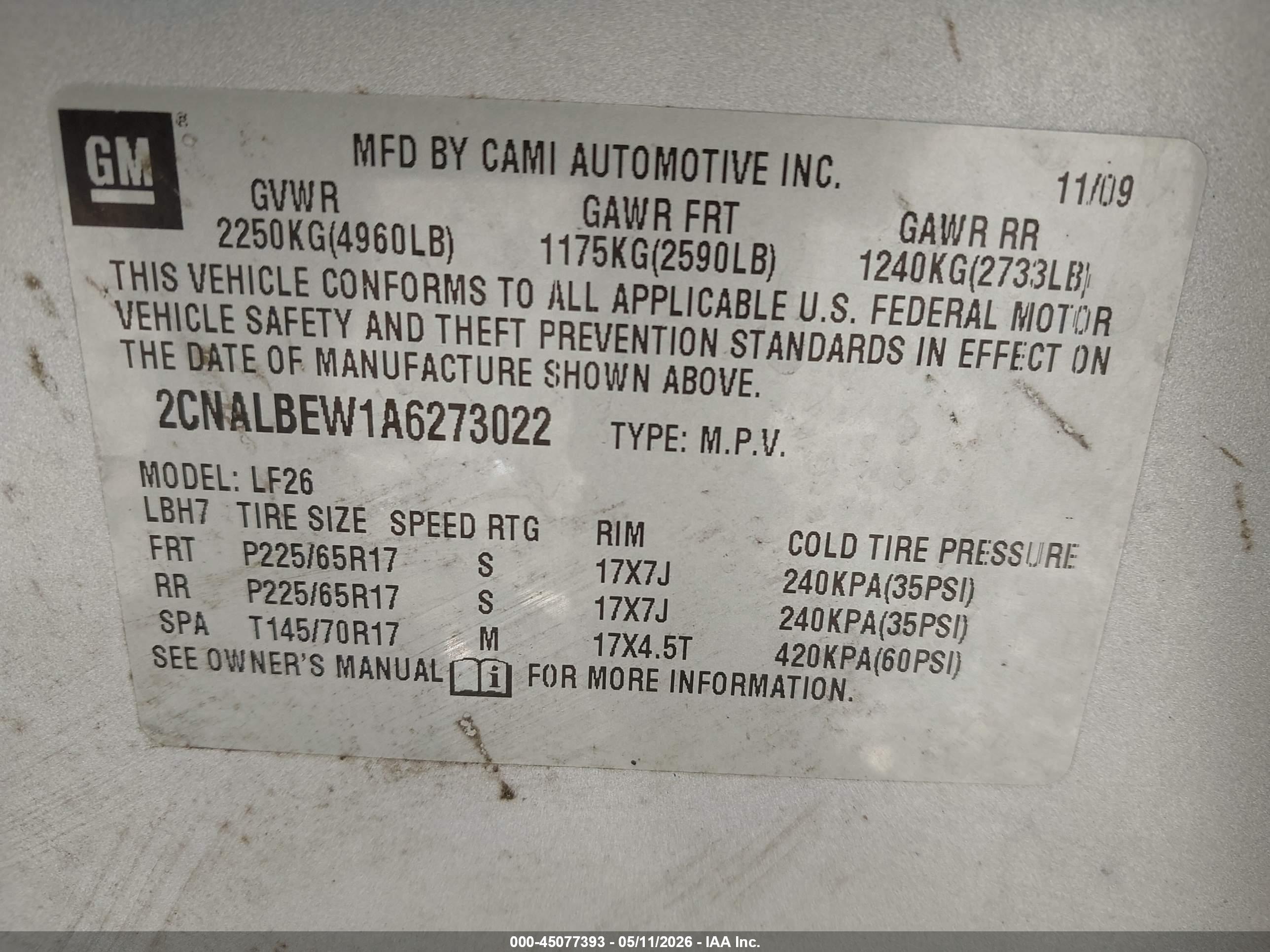 CHEVROLET EQUINOX image 9