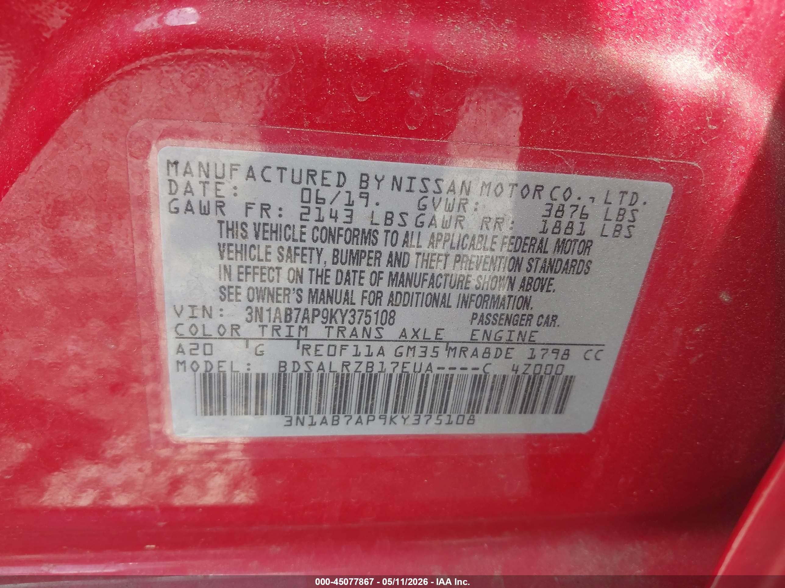 NISSAN SENTRA image 9