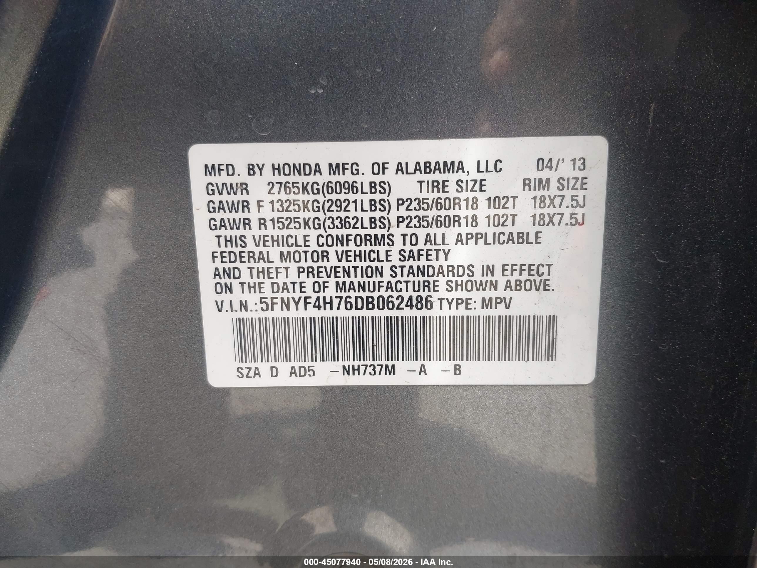 HONDA PILOT image 9