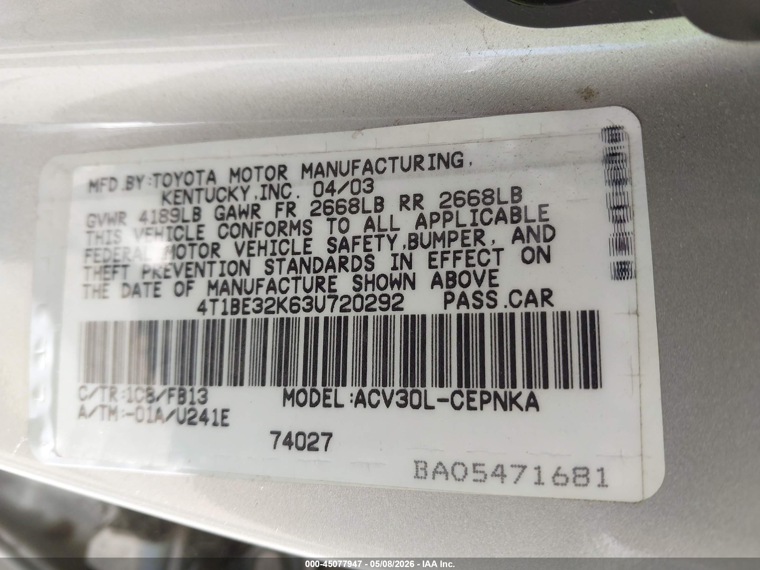 TOYOTA CAMRY image 9
