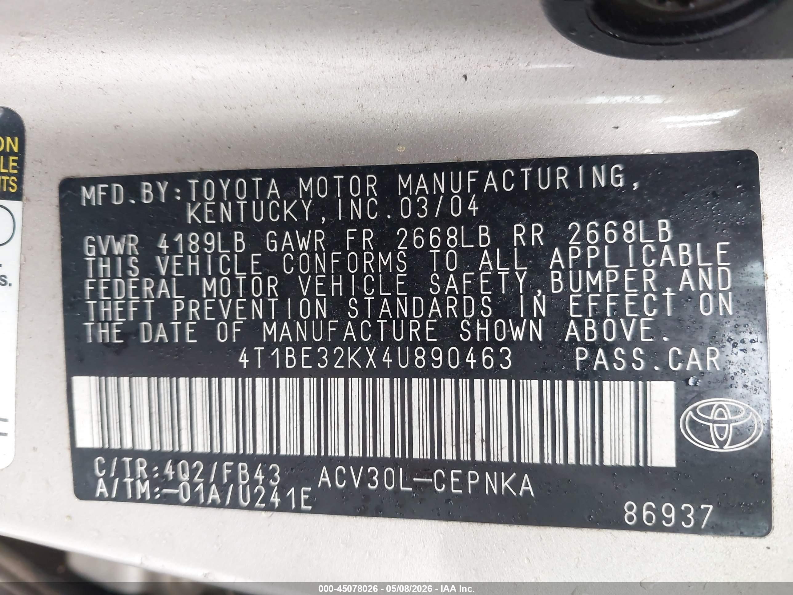 TOYOTA CAMRY image 9