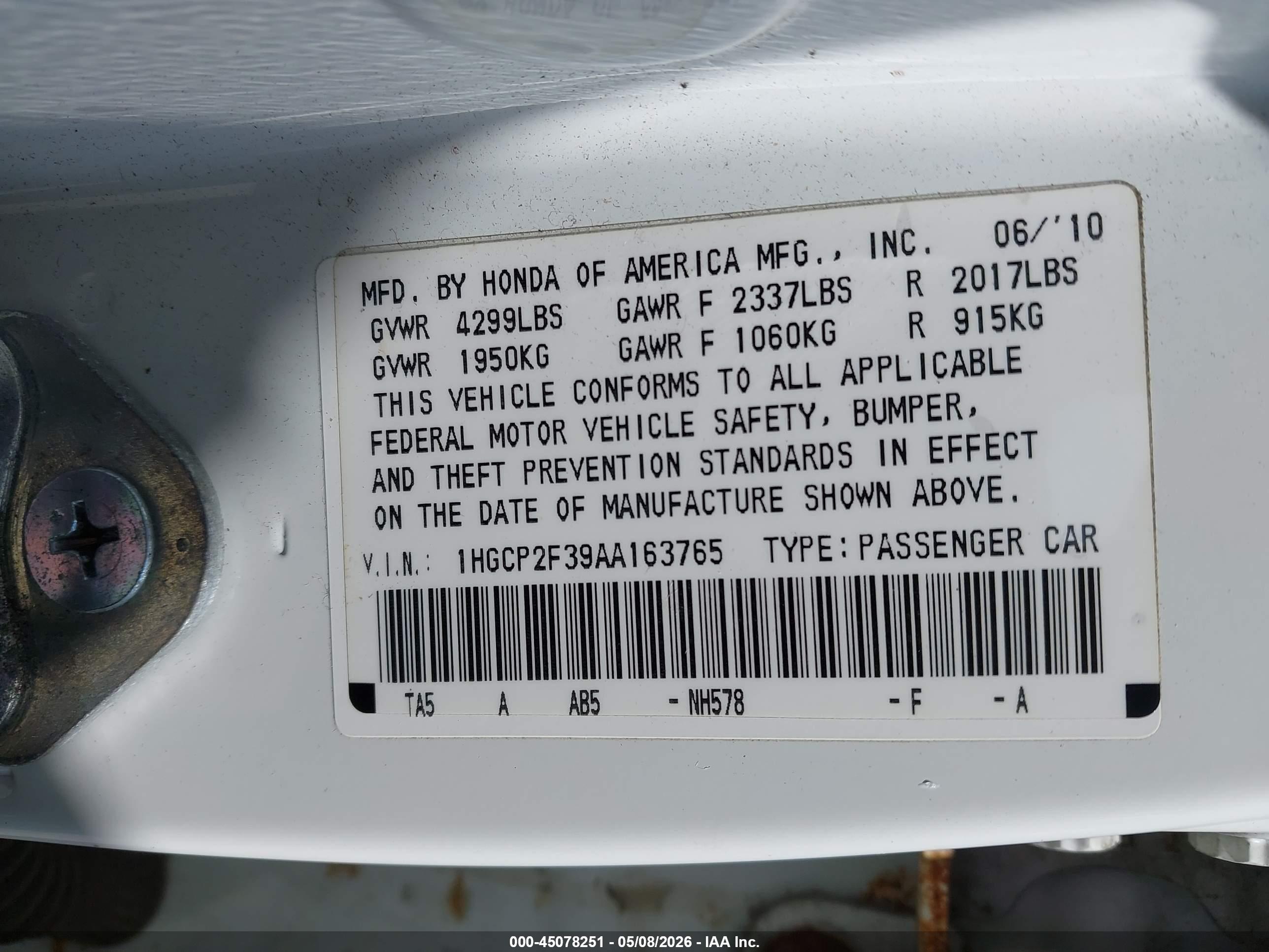 HONDA ACCORD image 9