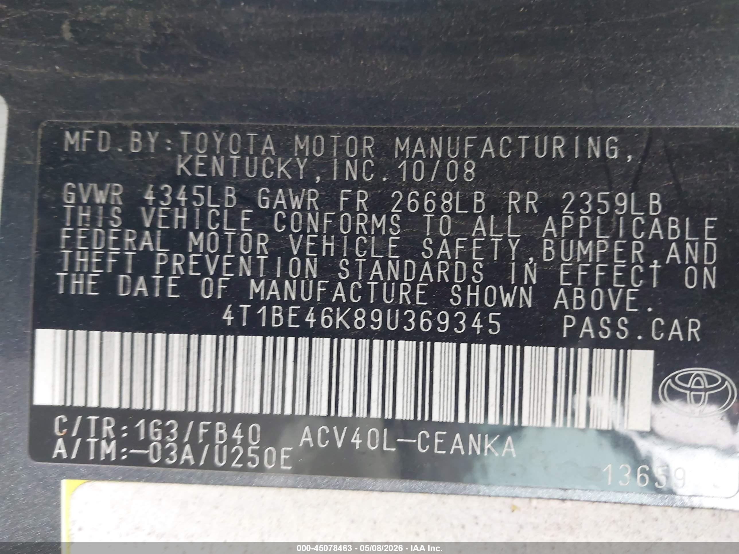 TOYOTA CAMRY image 9