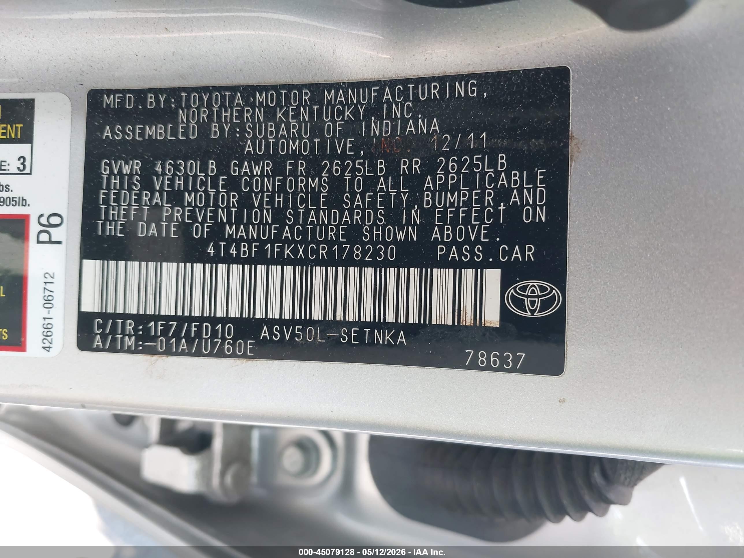 TOYOTA CAMRY image 9