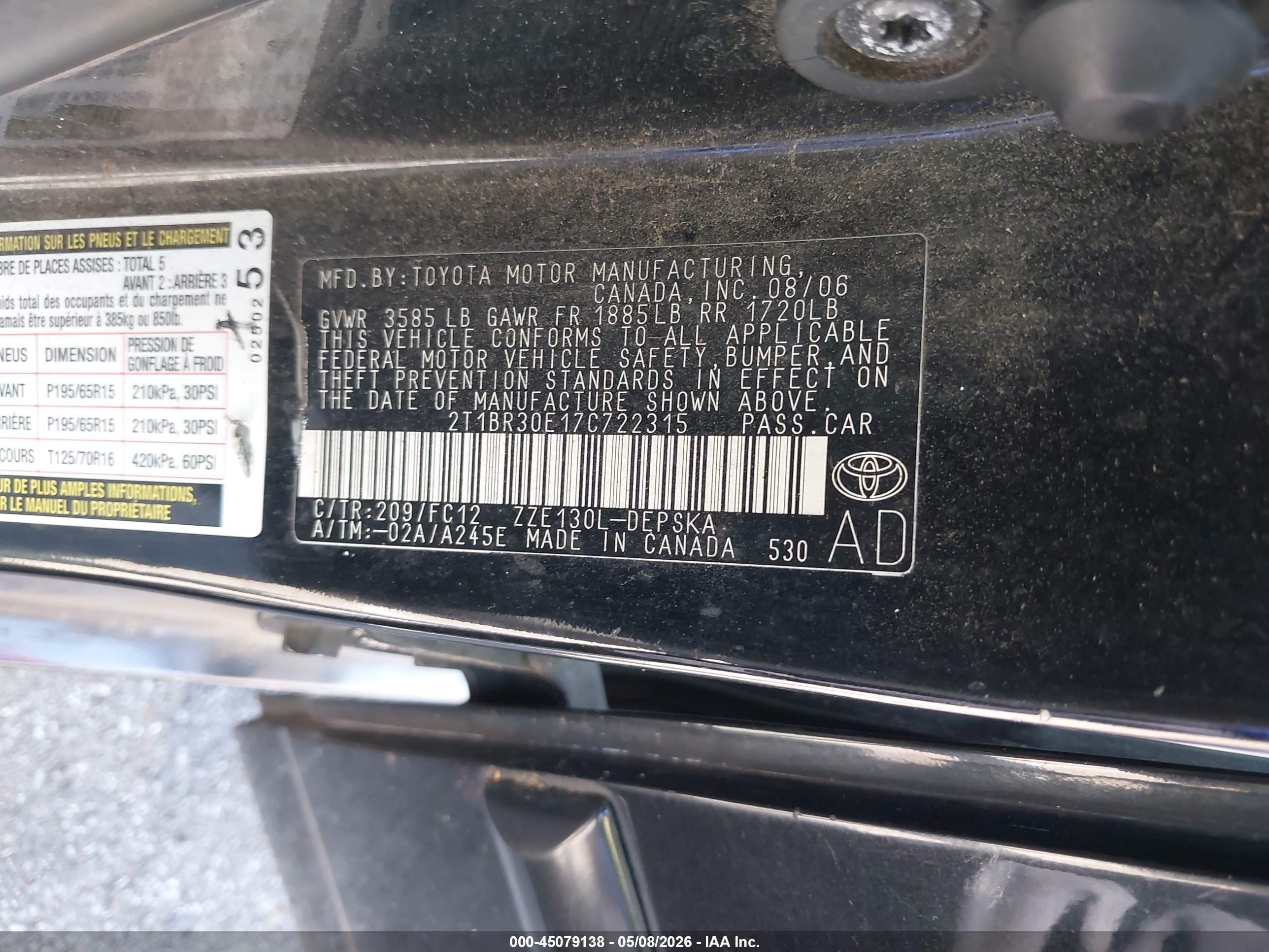 TOYOTA COROLLA image 9