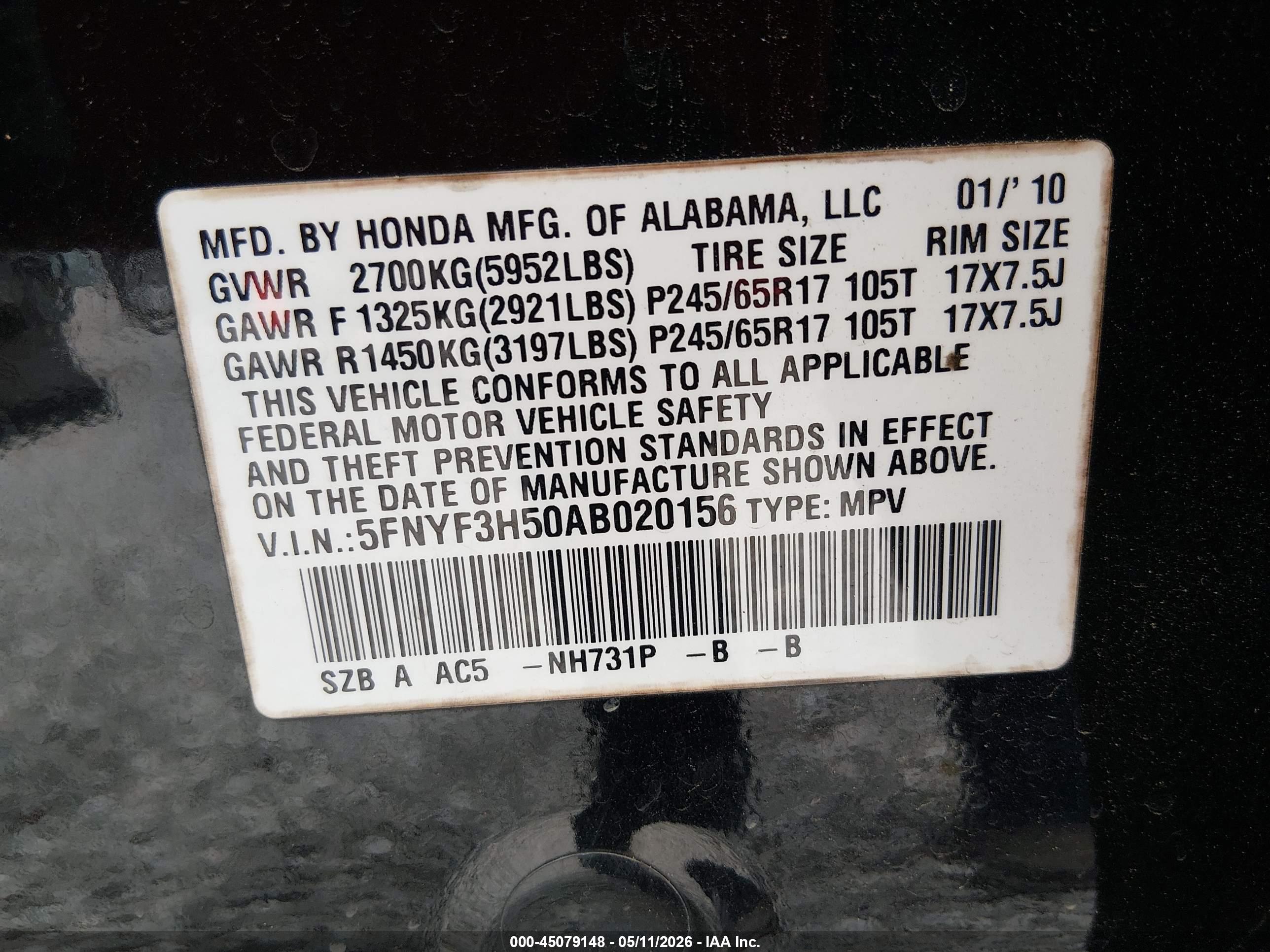 HONDA PILOT image 9