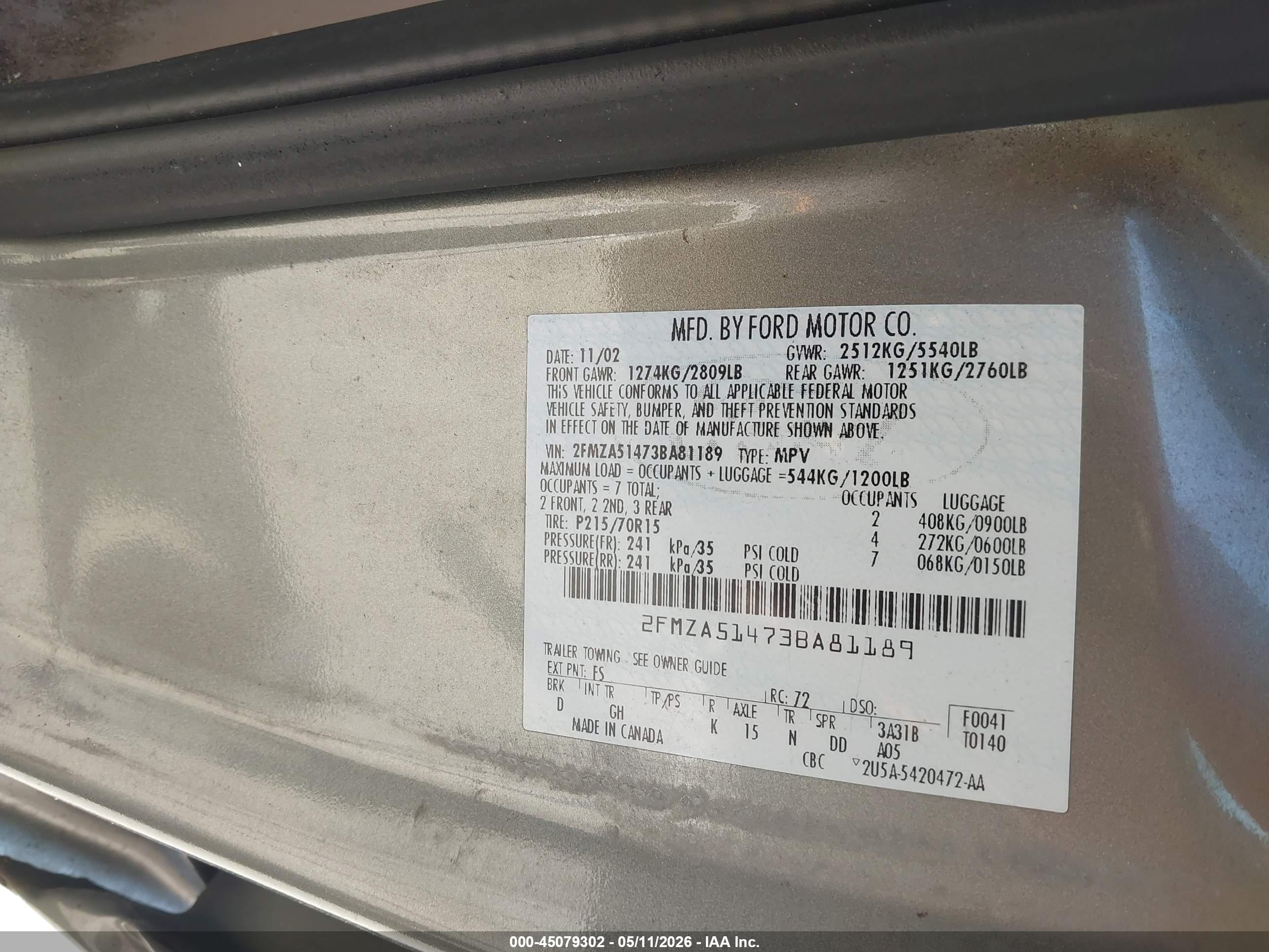 FORD WINDSTAR image 9