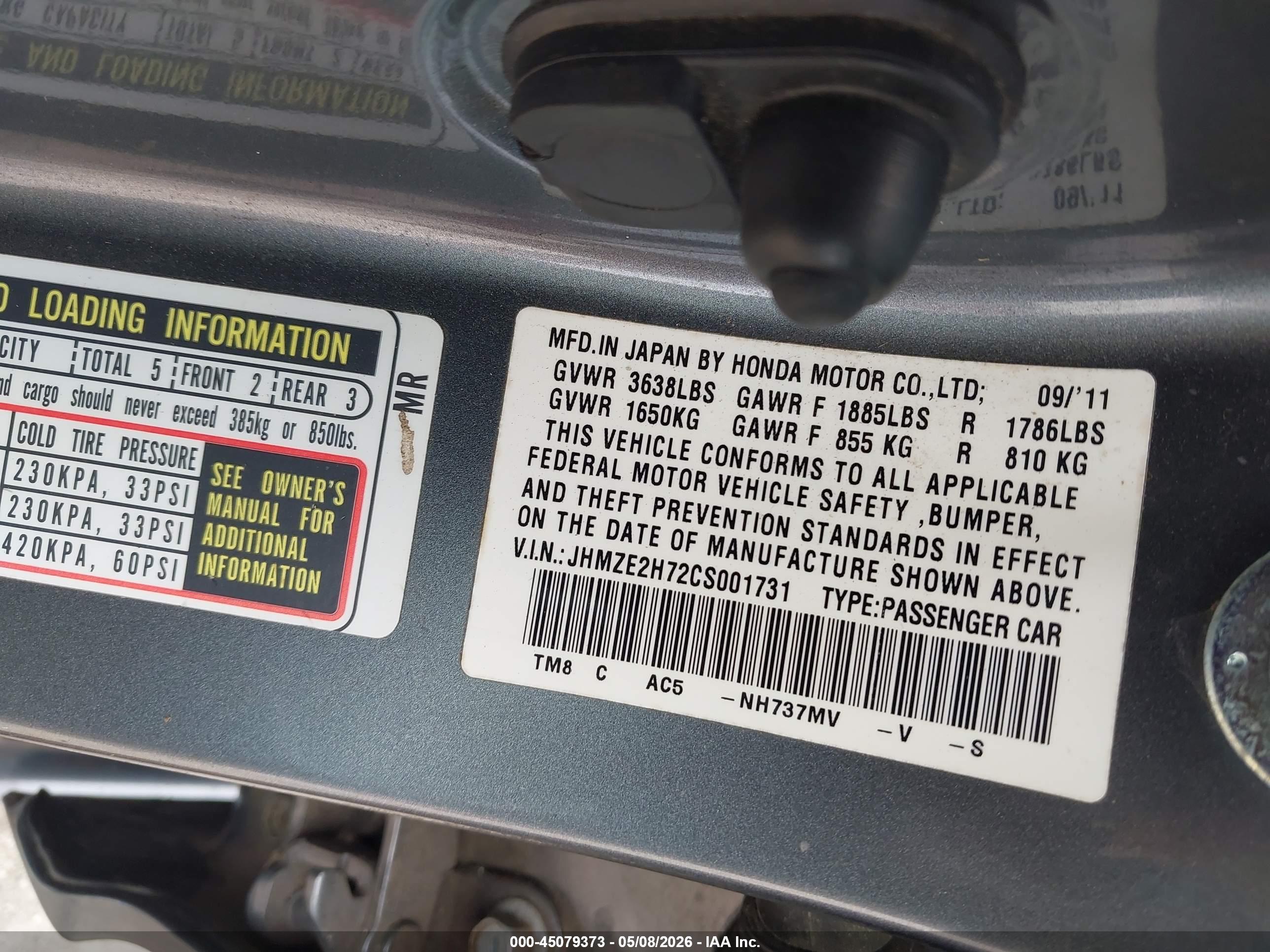 HONDA INSIGHT image 9