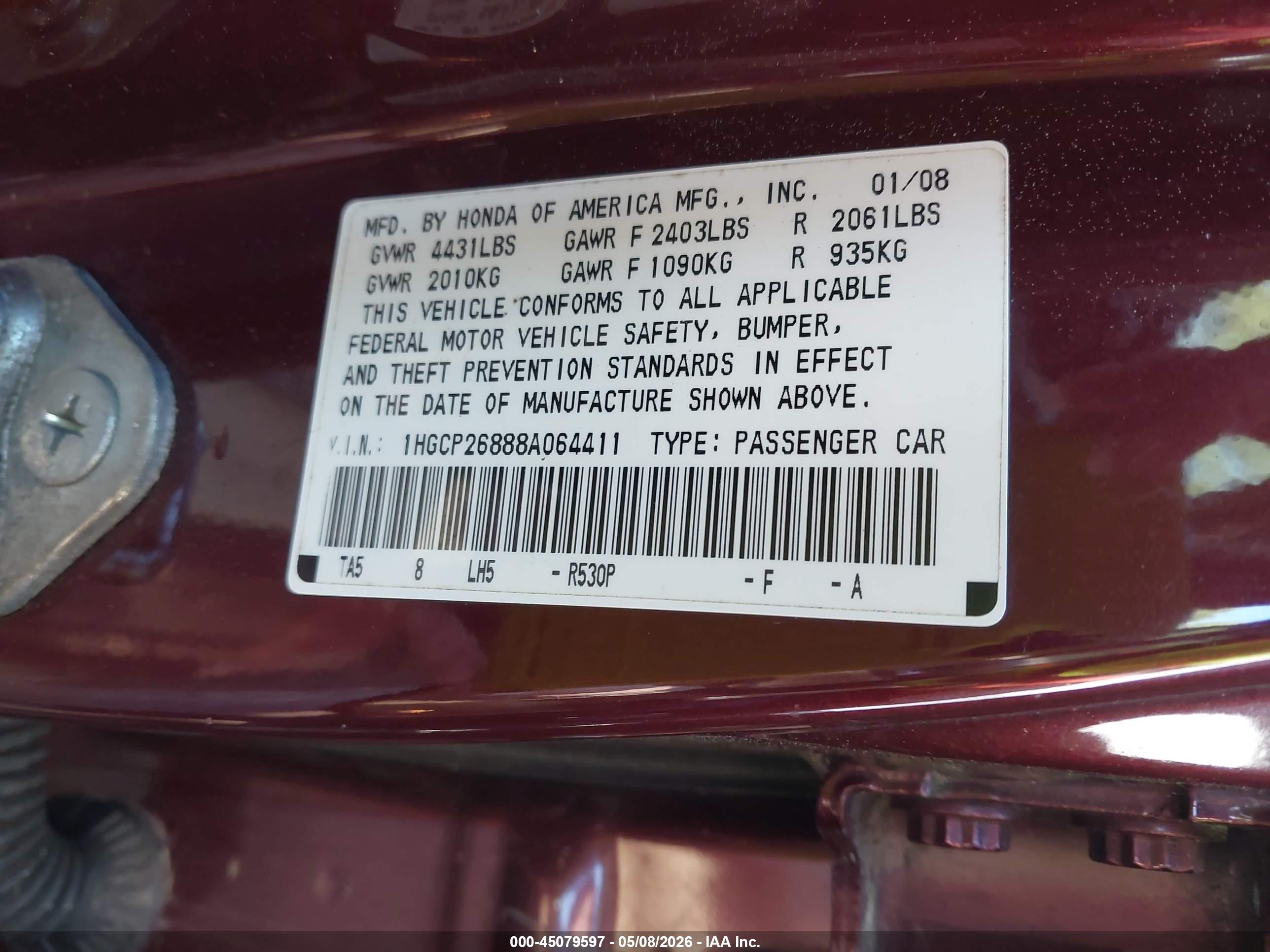 HONDA ACCORD image 9