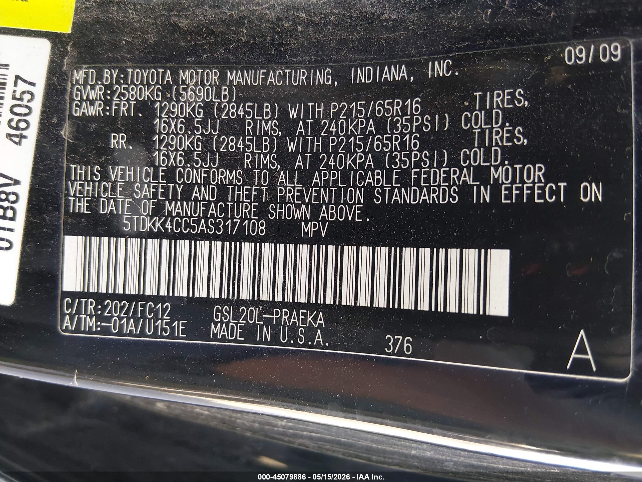 TOYOTA SIENNA image 9