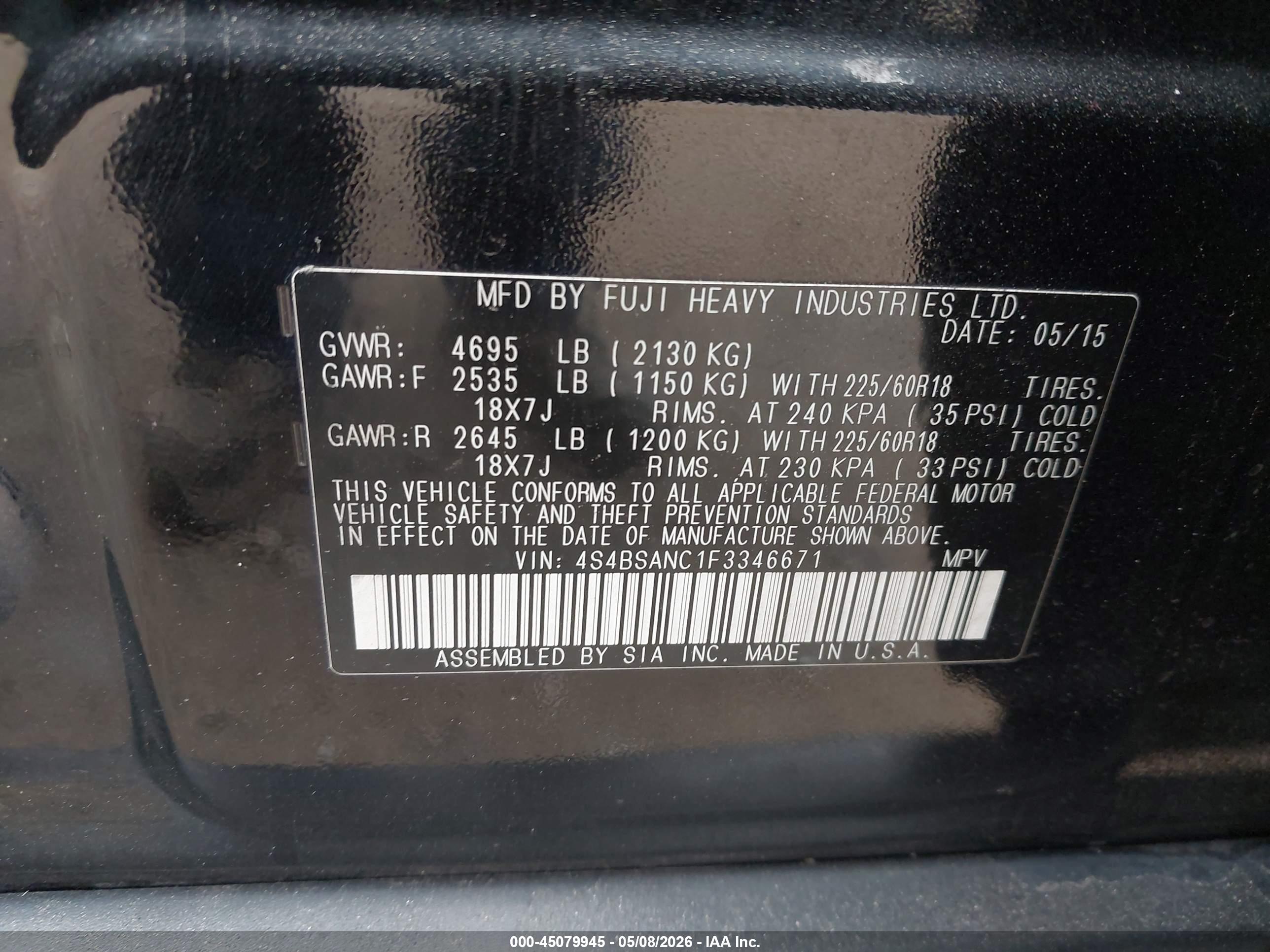 SUBARU OUTBACK image 9