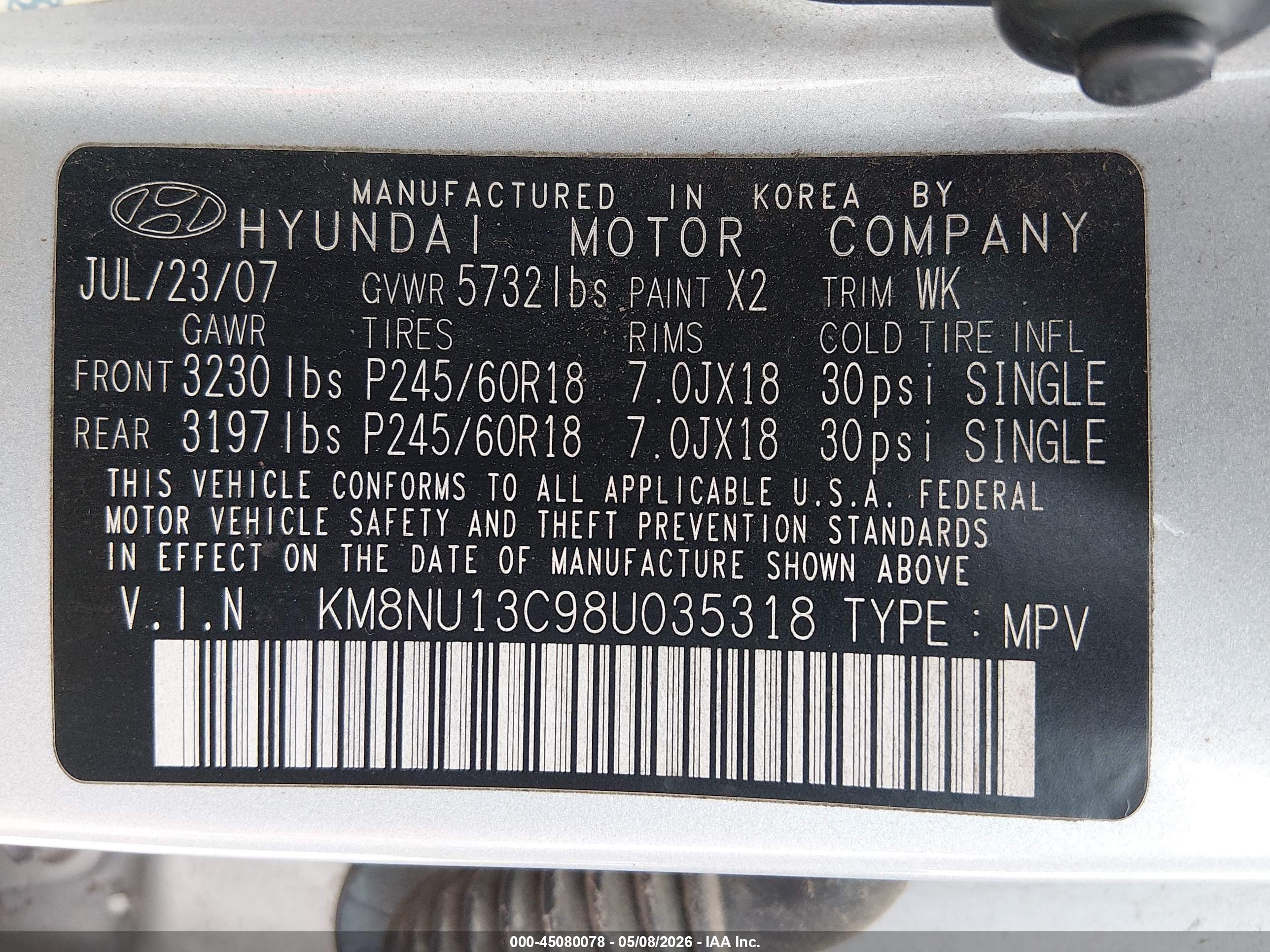 HYUNDAI VERACRUZ image 9