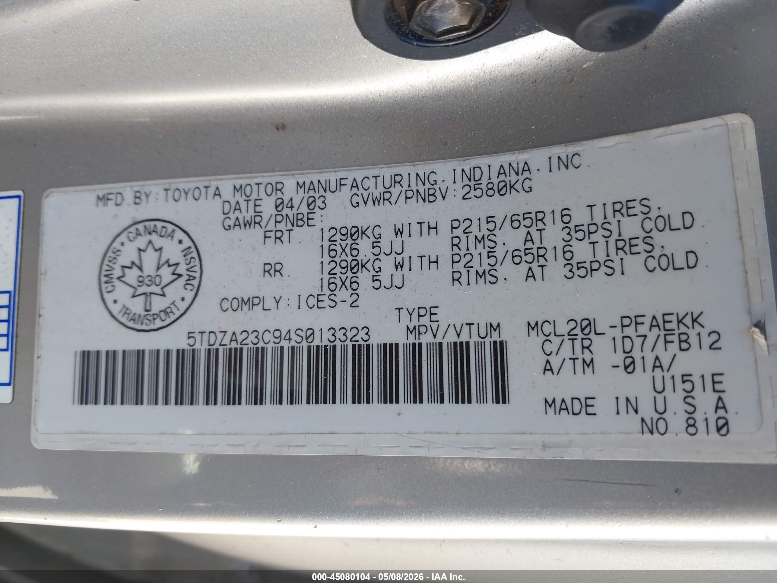 TOYOTA SIENNA image 9