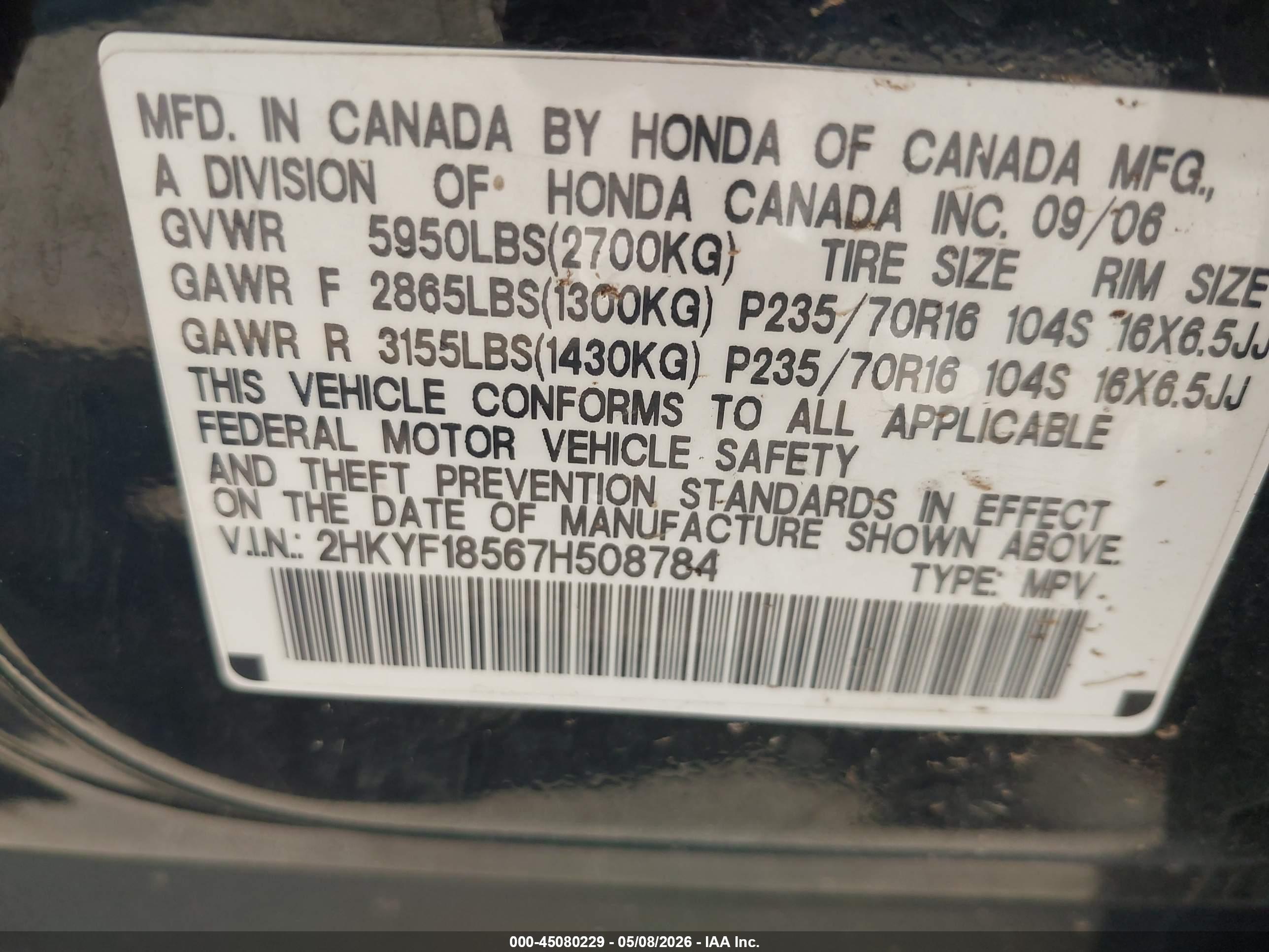 HONDA PILOT image 9