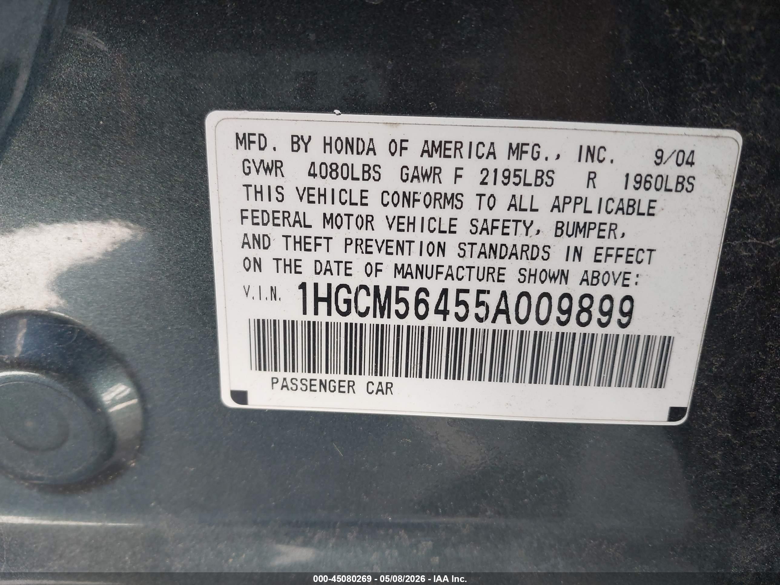 HONDA ACCORD image 9