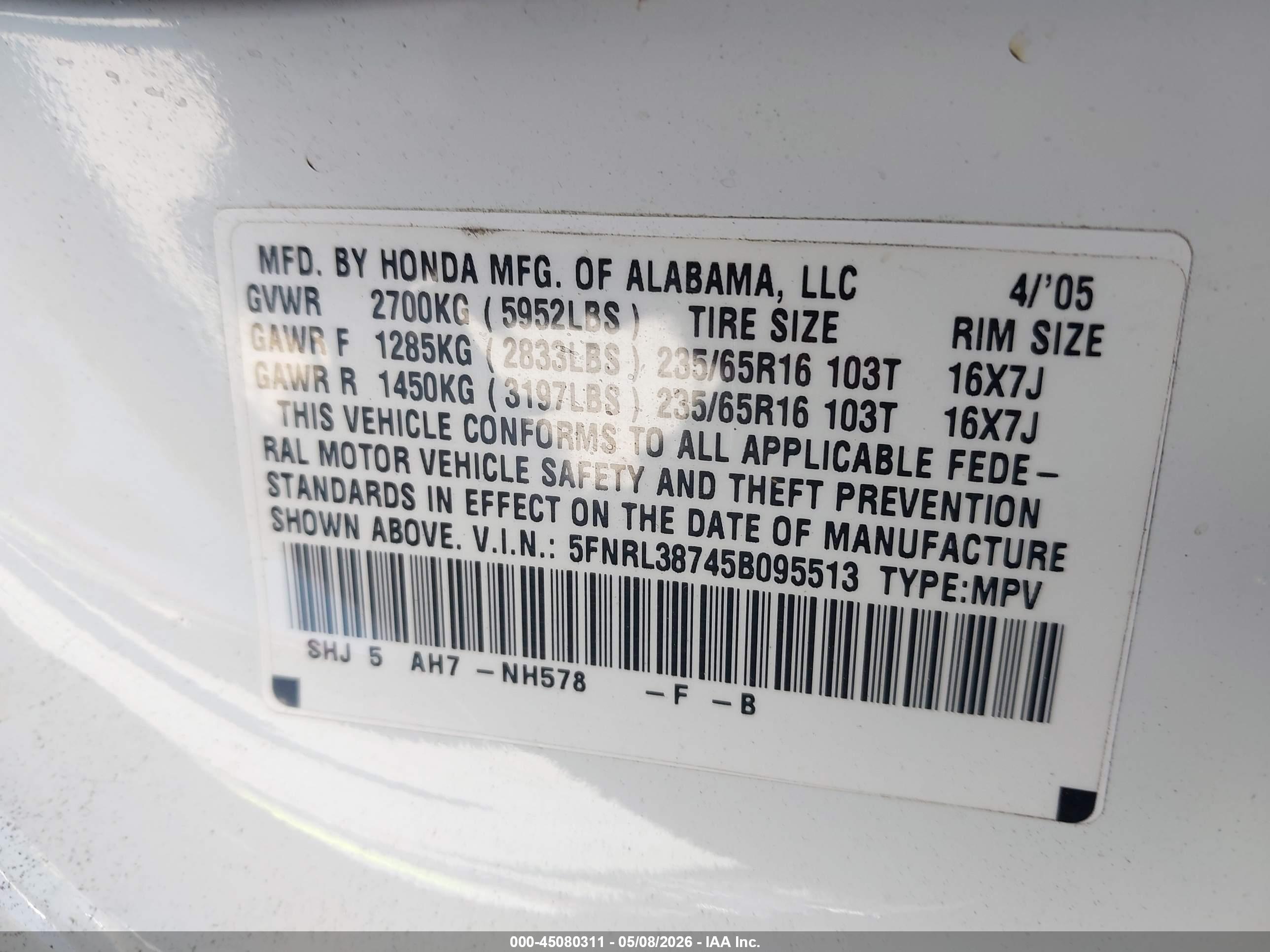 HONDA ODYSSEY image 9