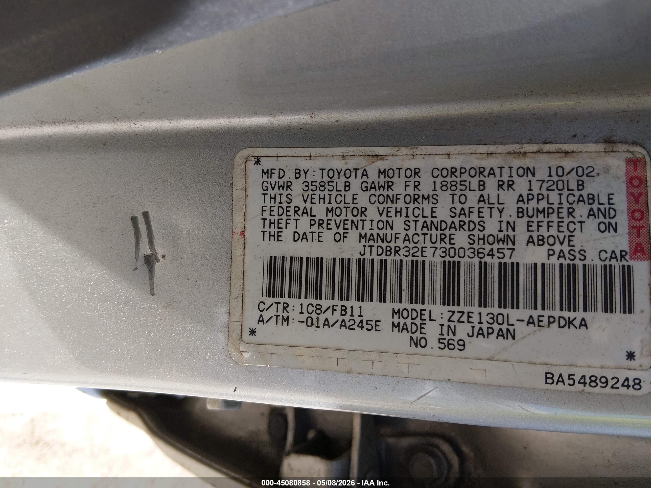 TOYOTA COROLLA image 9