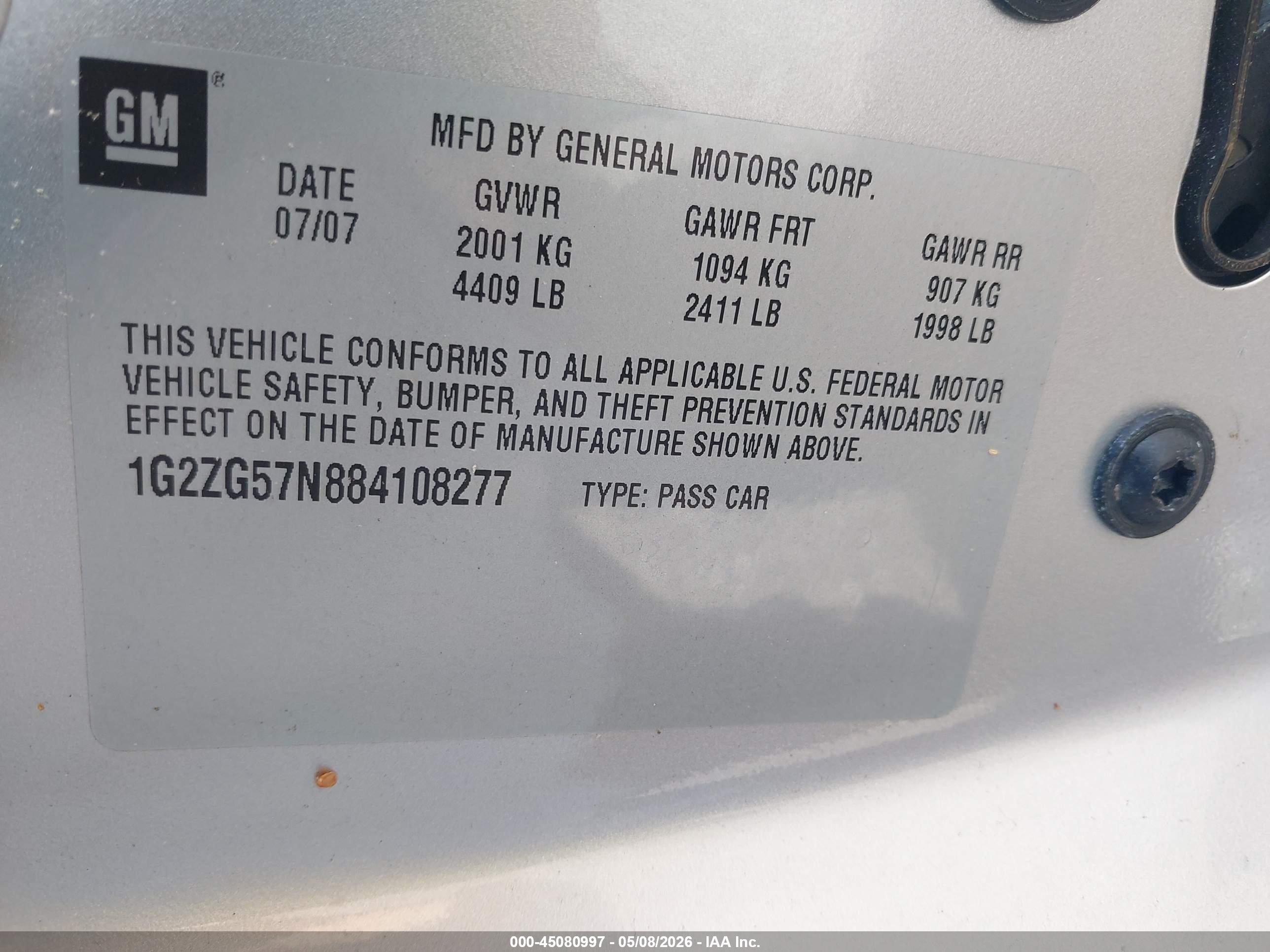 PONTIAC G6 image 9