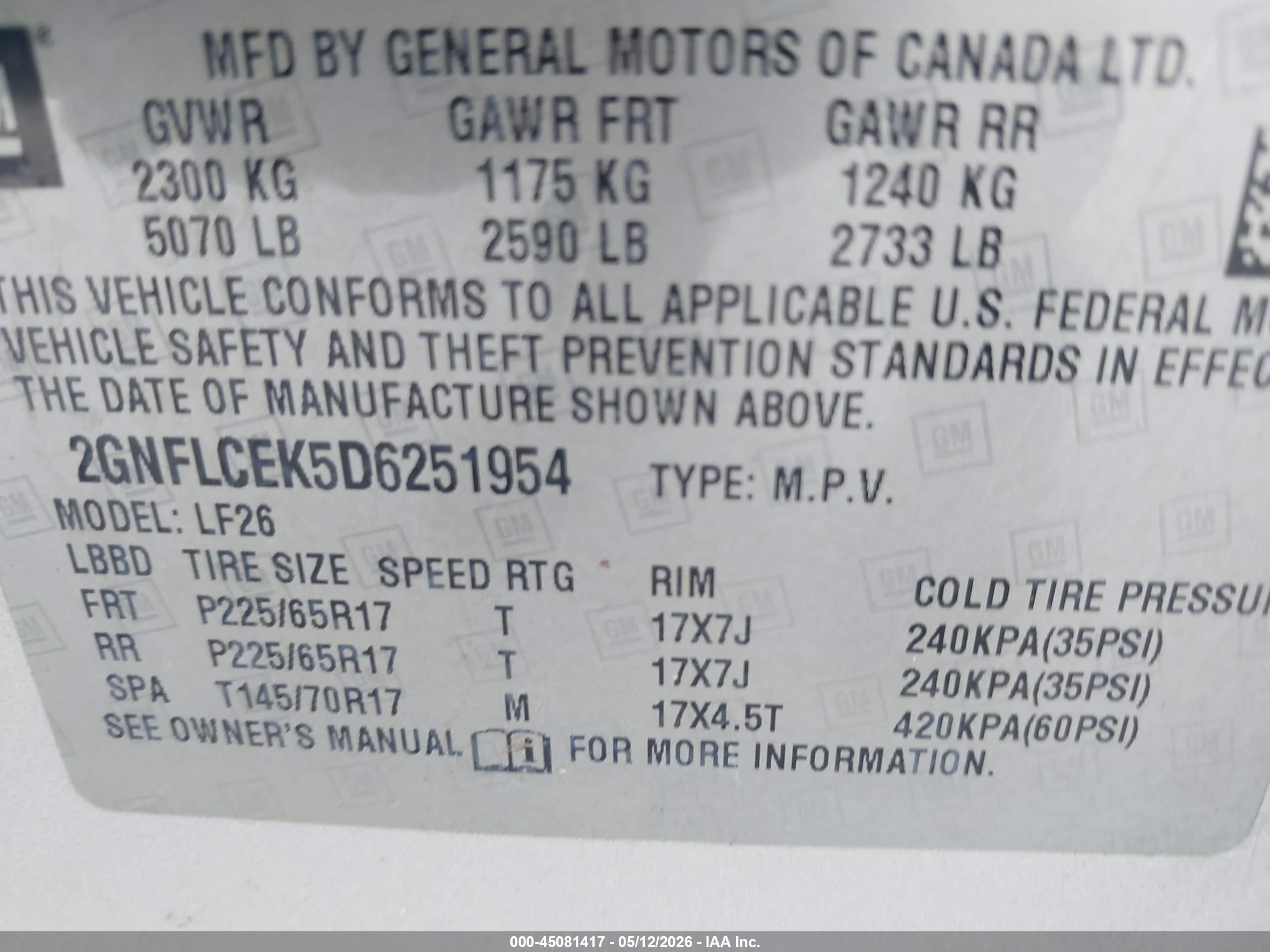 CHEVROLET EQUINOX image 9