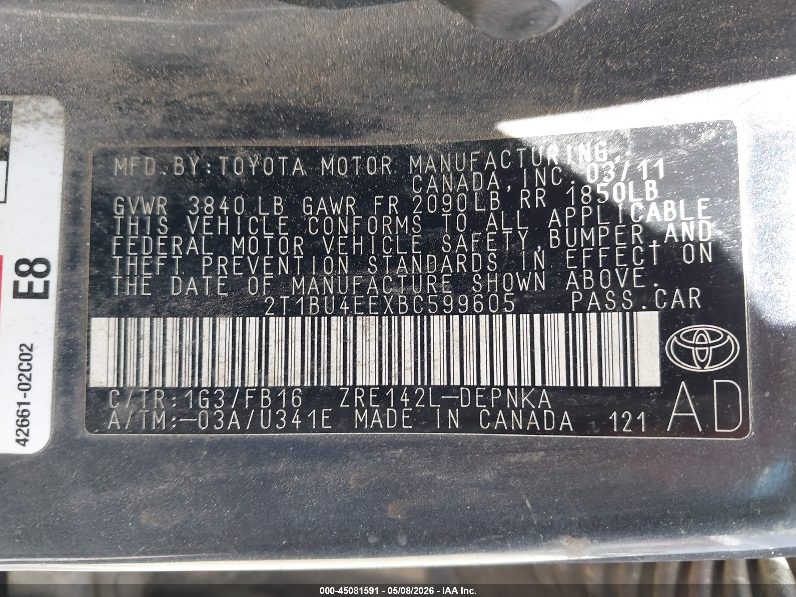 TOYOTA COROLLA image 9
