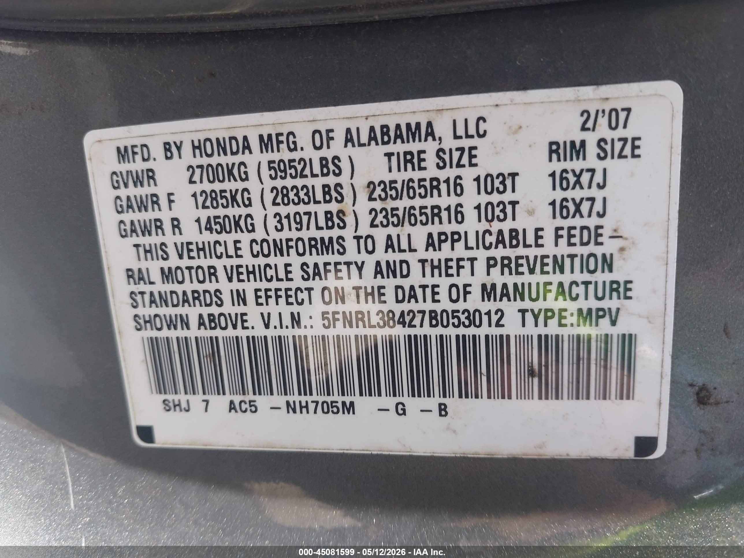 HONDA ODYSSEY image 9