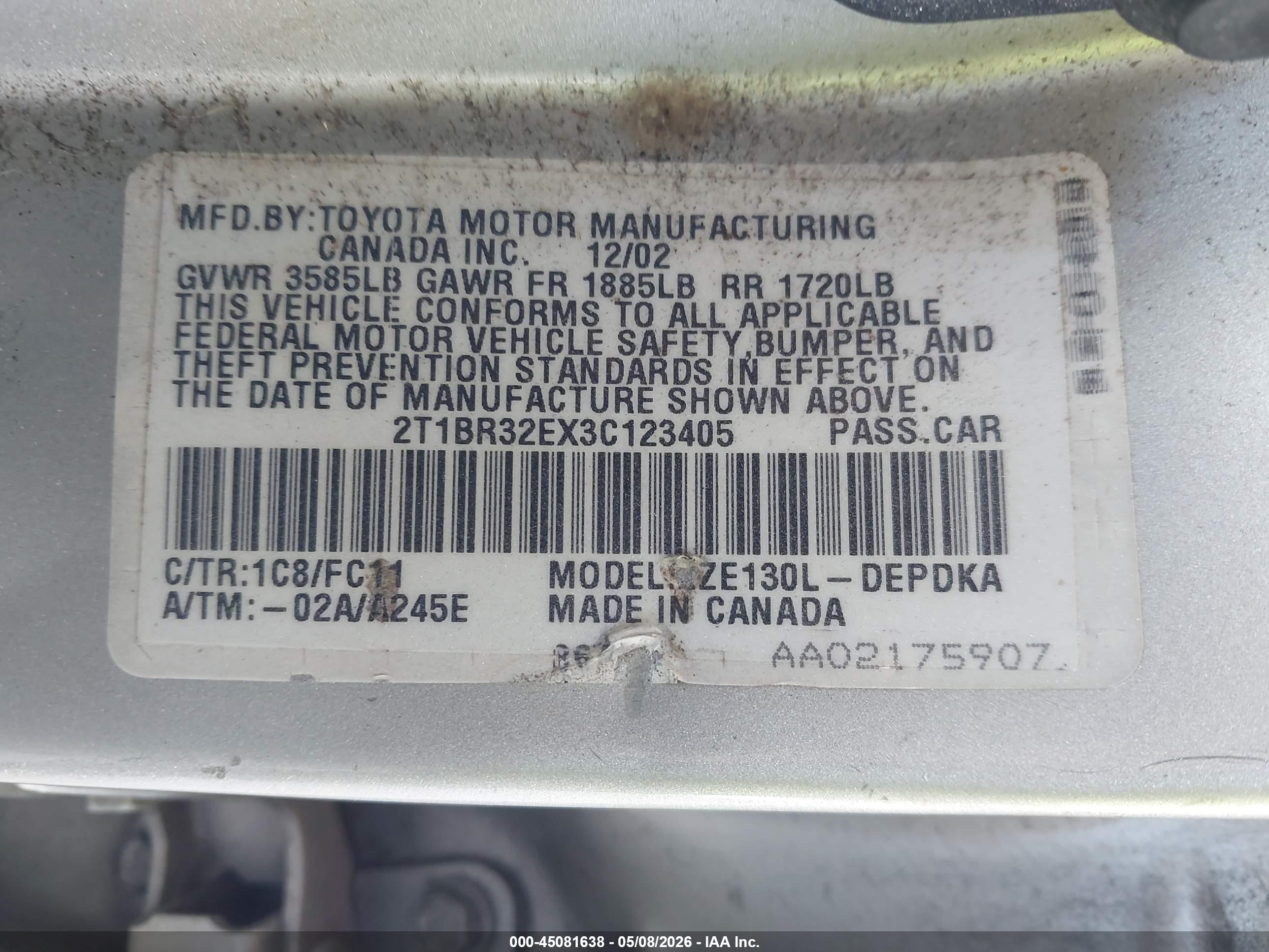 TOYOTA COROLLA image 9