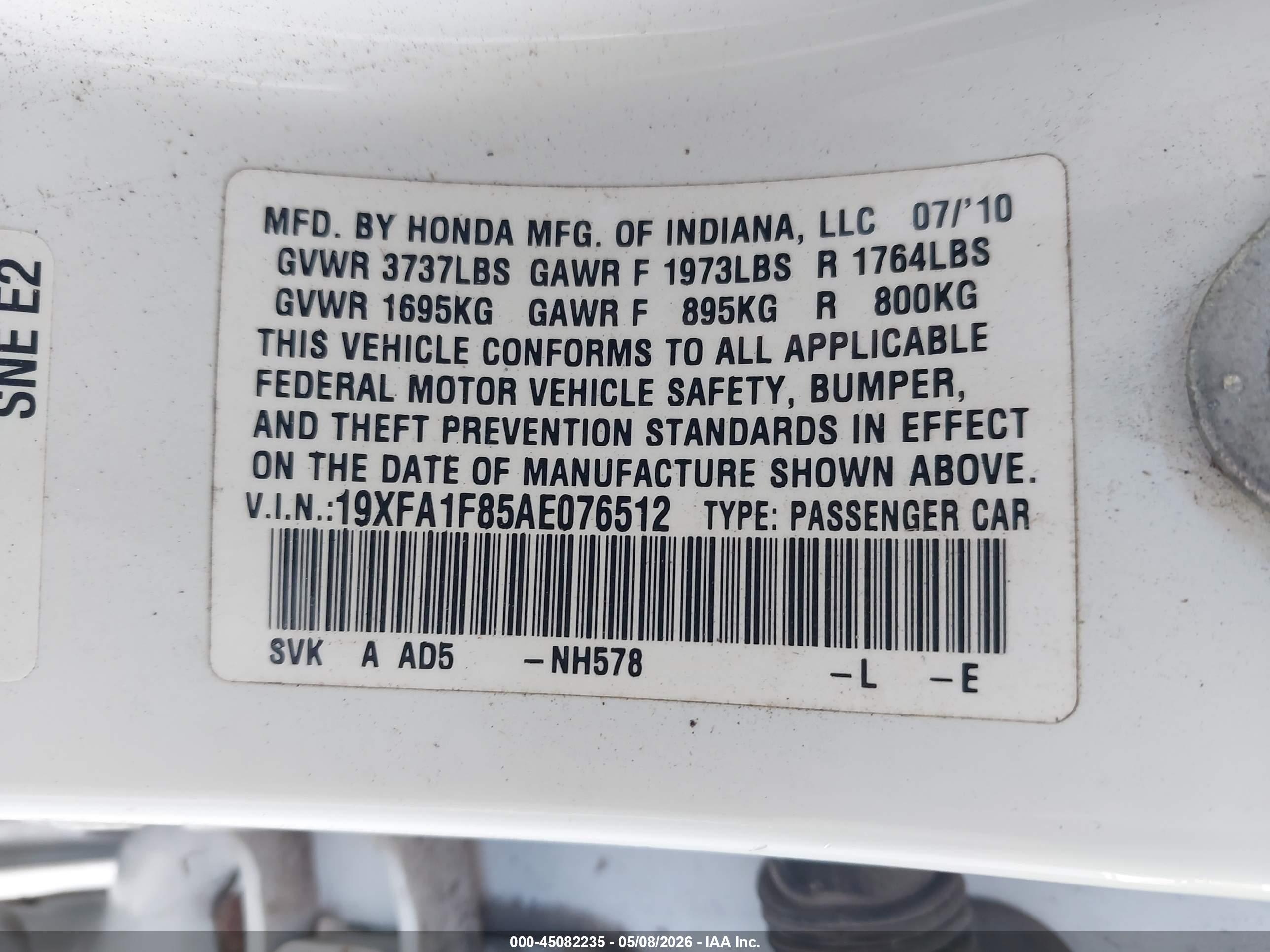 HONDA CIVIC image 9