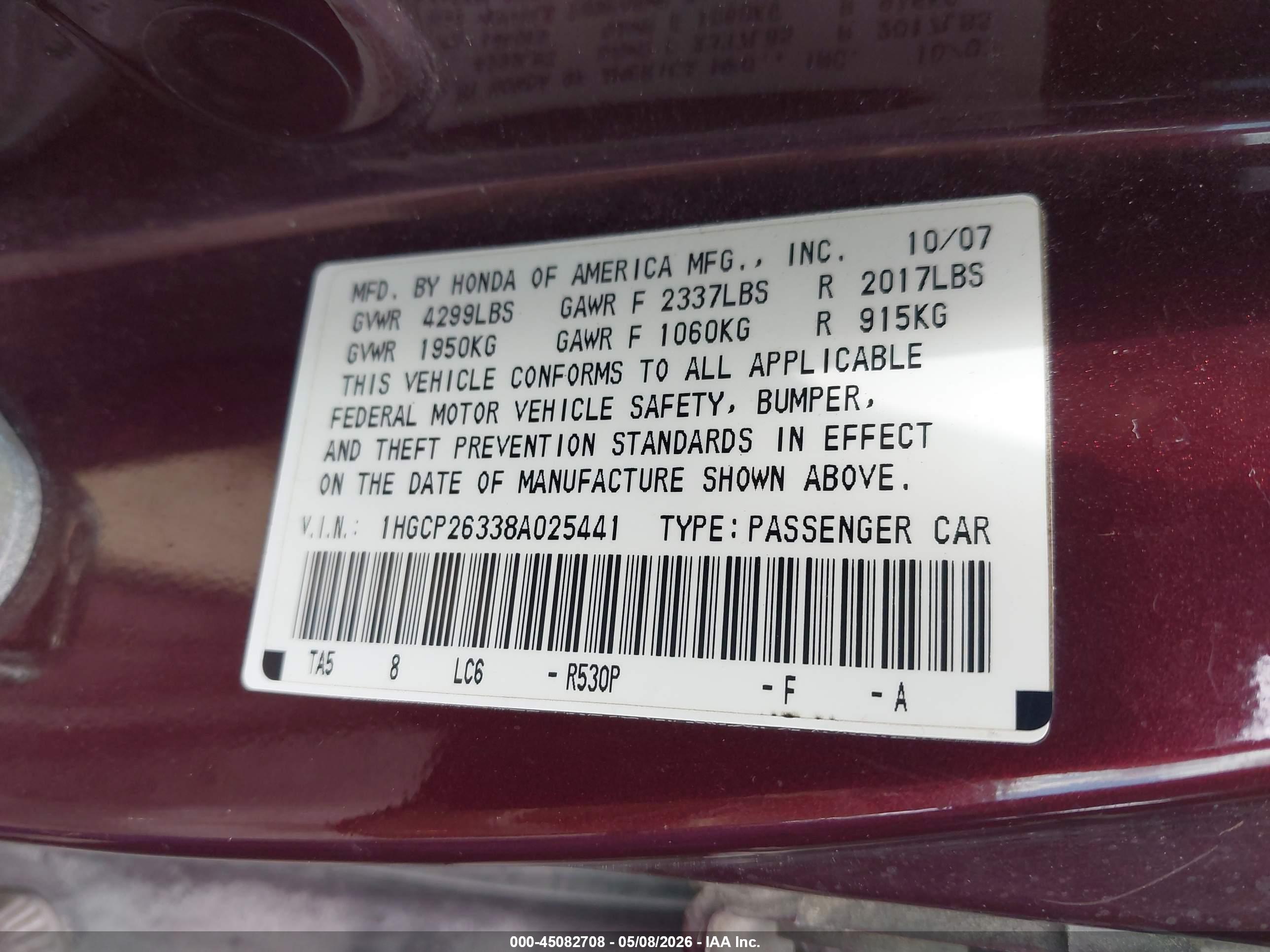 HONDA ACCORD image 9