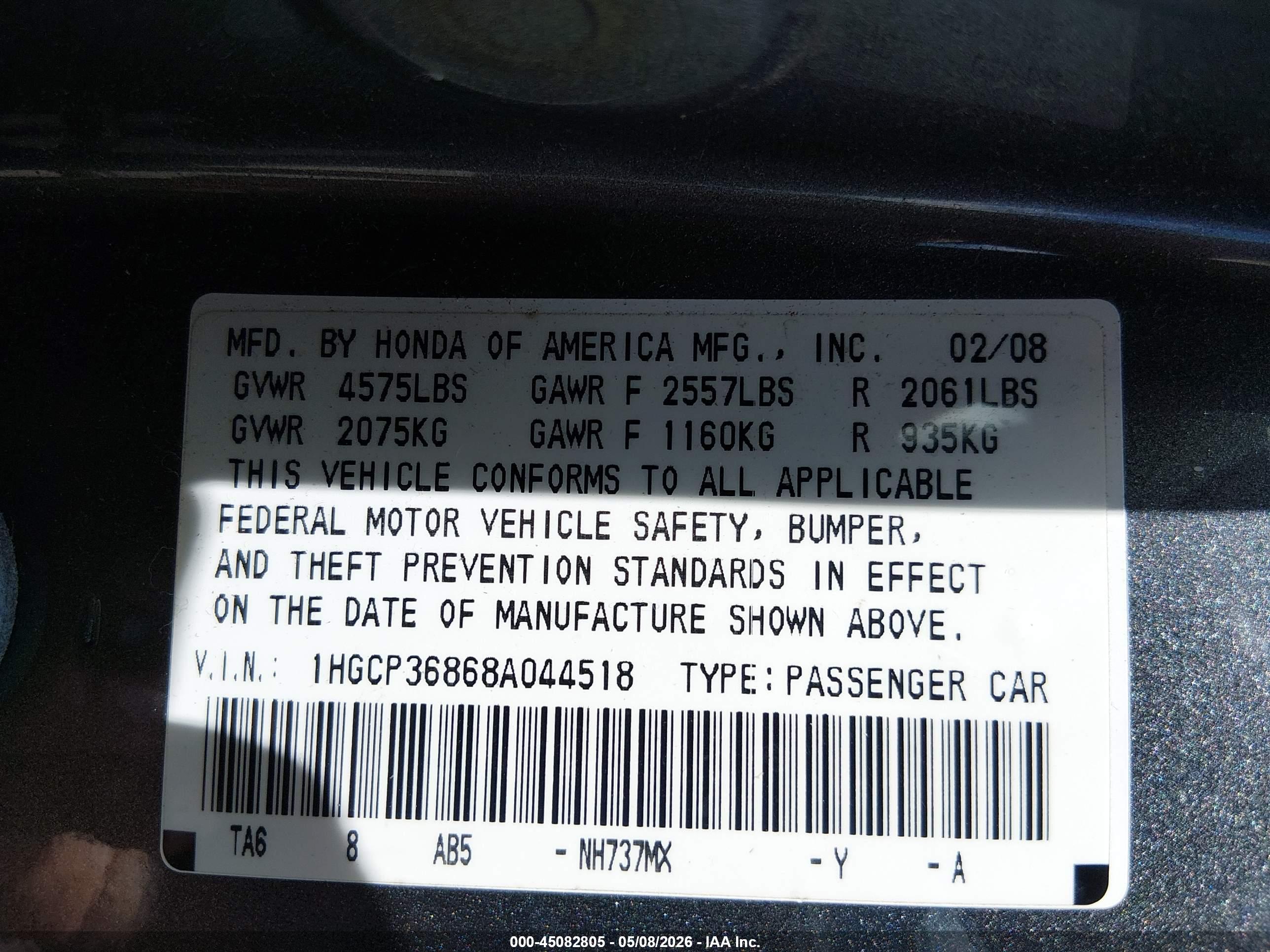 HONDA ACCORD image 9