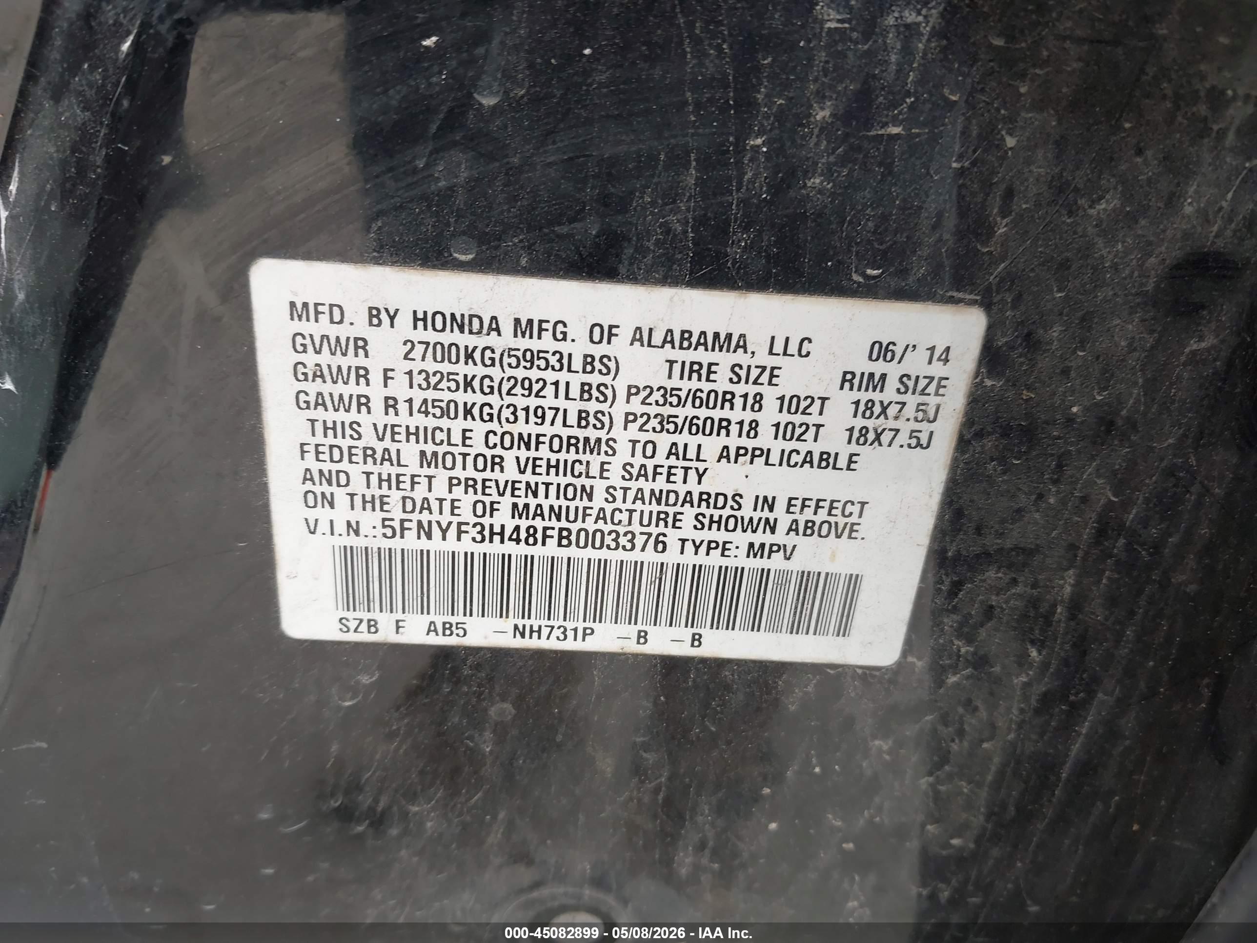 HONDA PILOT image 9