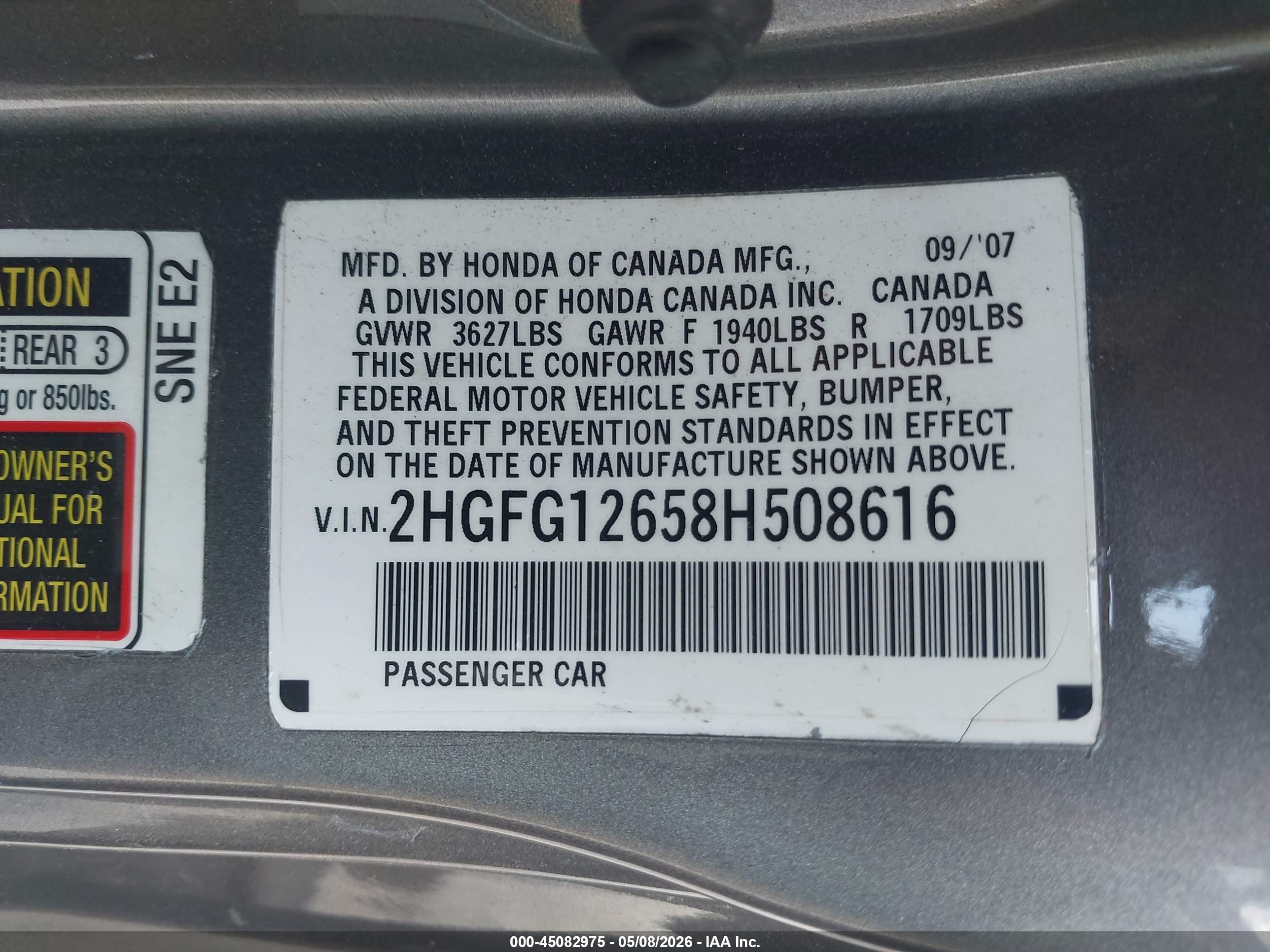 HONDA CIVIC image 9