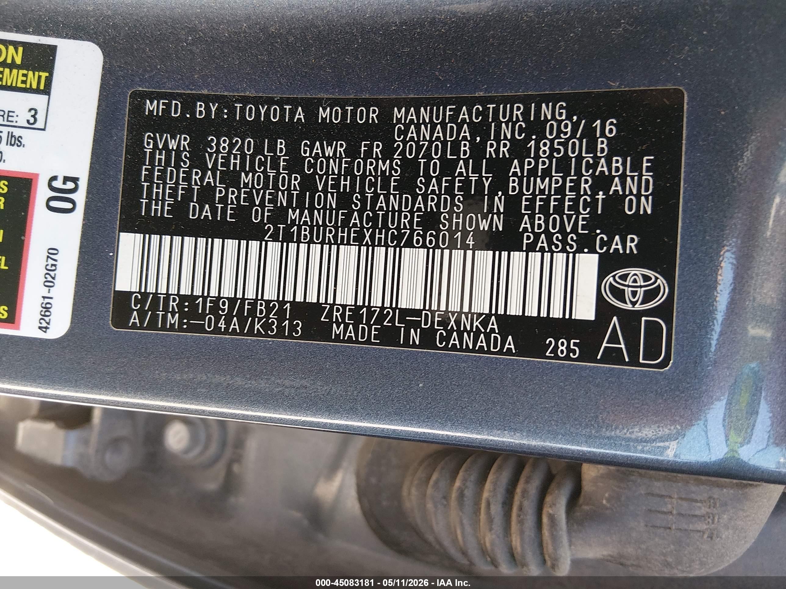 TOYOTA COROLLA image 9