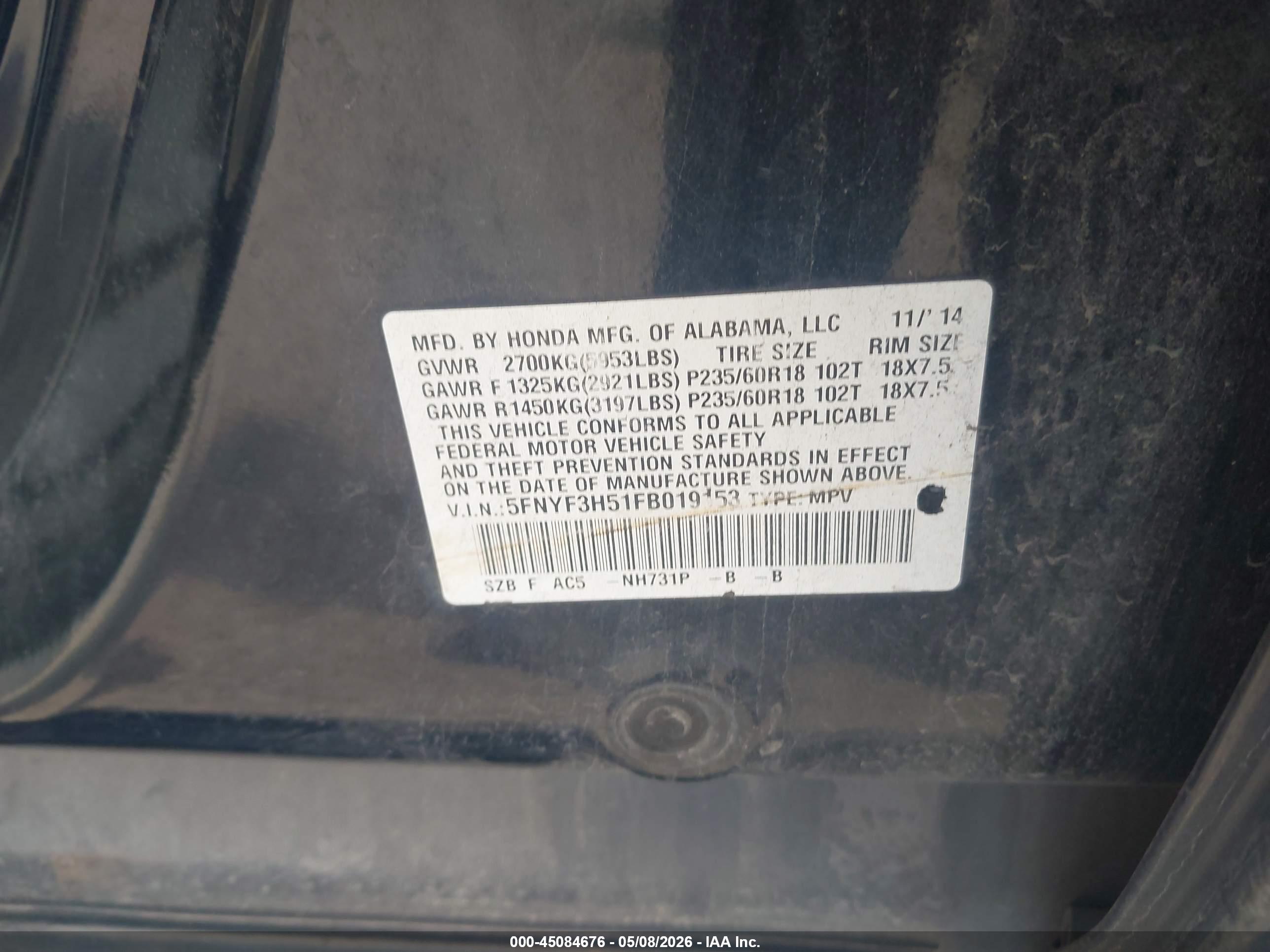 HONDA PILOT image 9